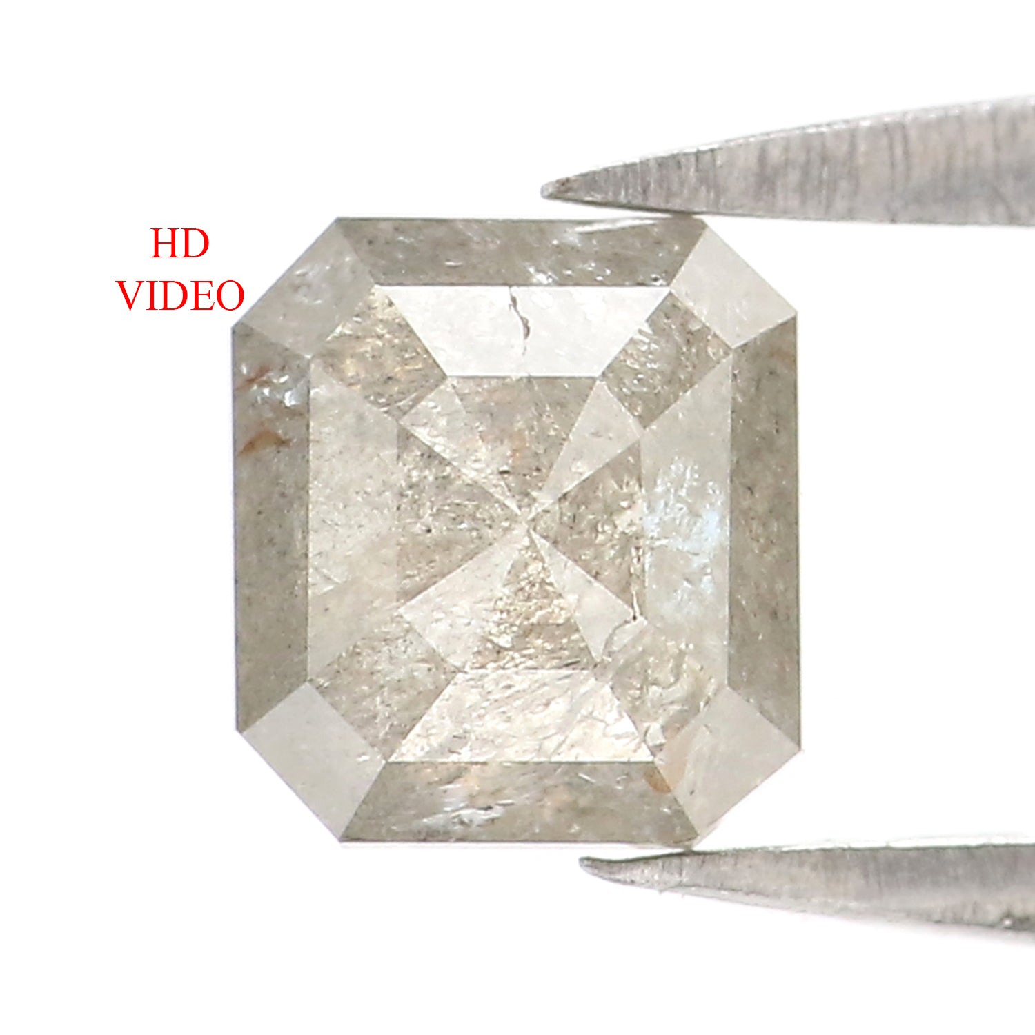 Natural Loose Emerald Diamond, Salt And Pepper Diamond, Natural Loose Diamond, Emerald Cut Diamond, 0.89 CT Emerald Shape Diamond KR2676