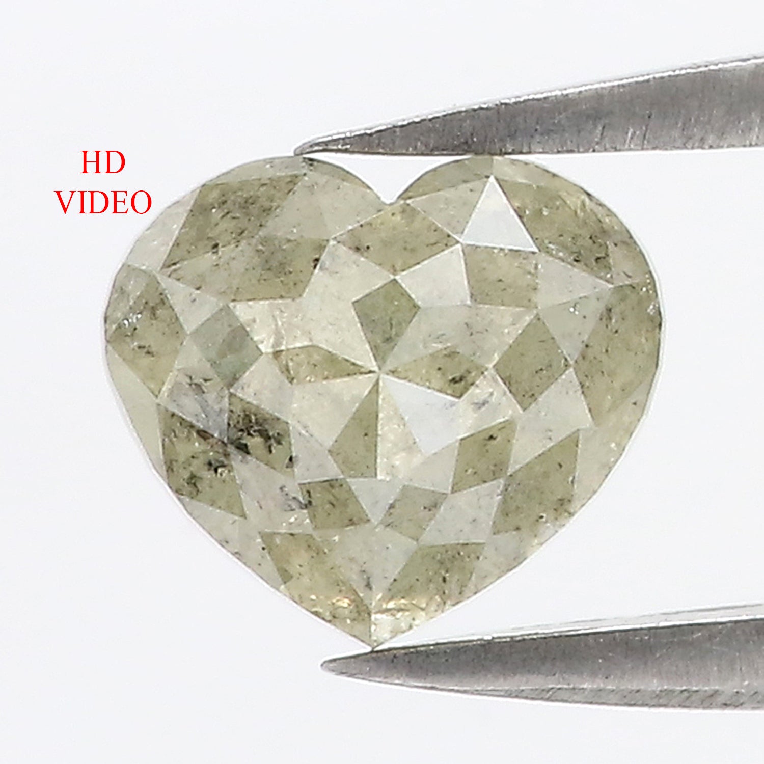2.07 CT Natural Loose Heart Shape Diamond Grey Color Heart Diamond 7.80 MM Natural Loose Grey Color Diamond Heart Rose Cut Diamond LQ7538
