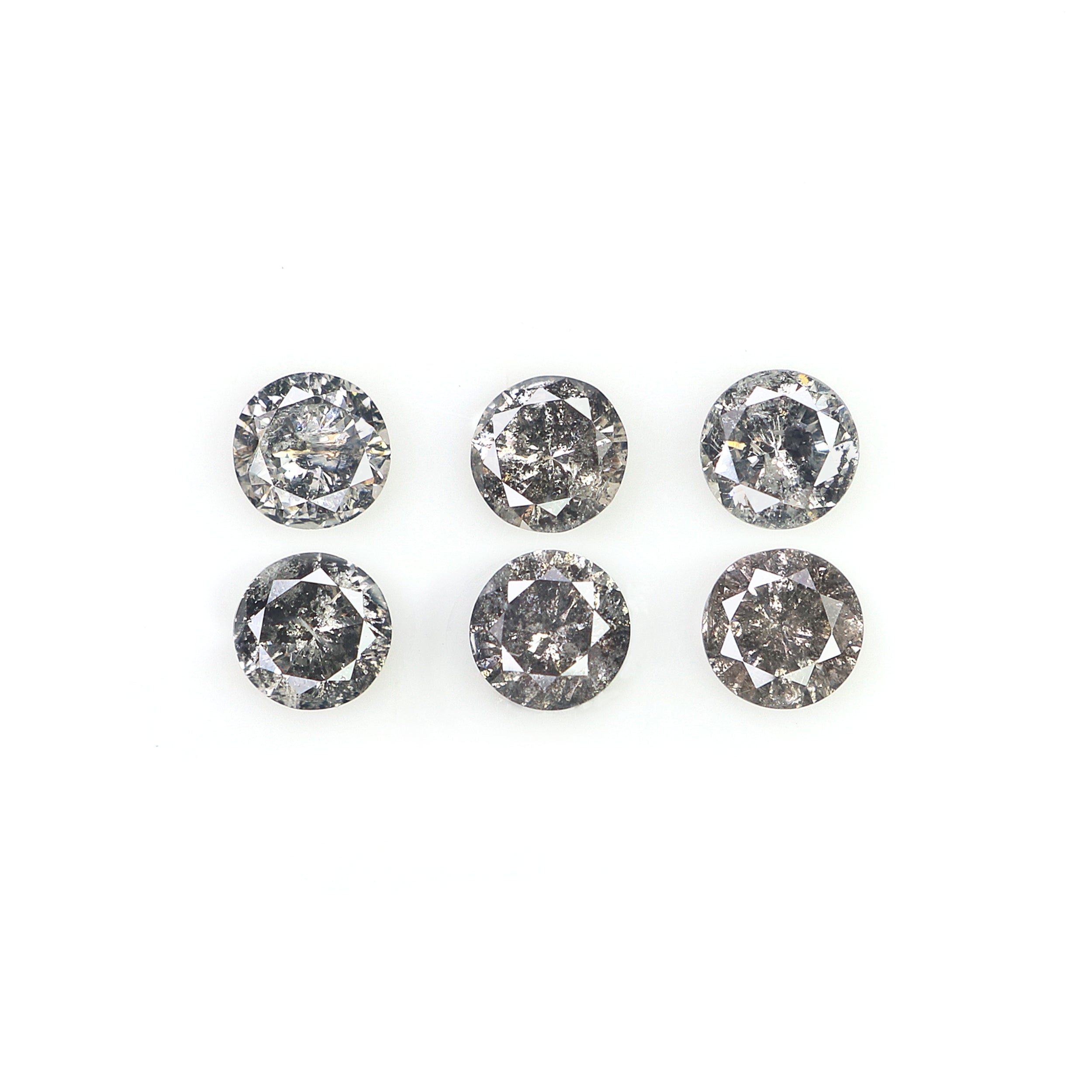 0.81 CT Natural Loose Round Shape Diamond Salt And Pepper Round Cut Diamond 3.20 MM Natural Loose Diamond Round Brilliant Cut Diamond QL1386
