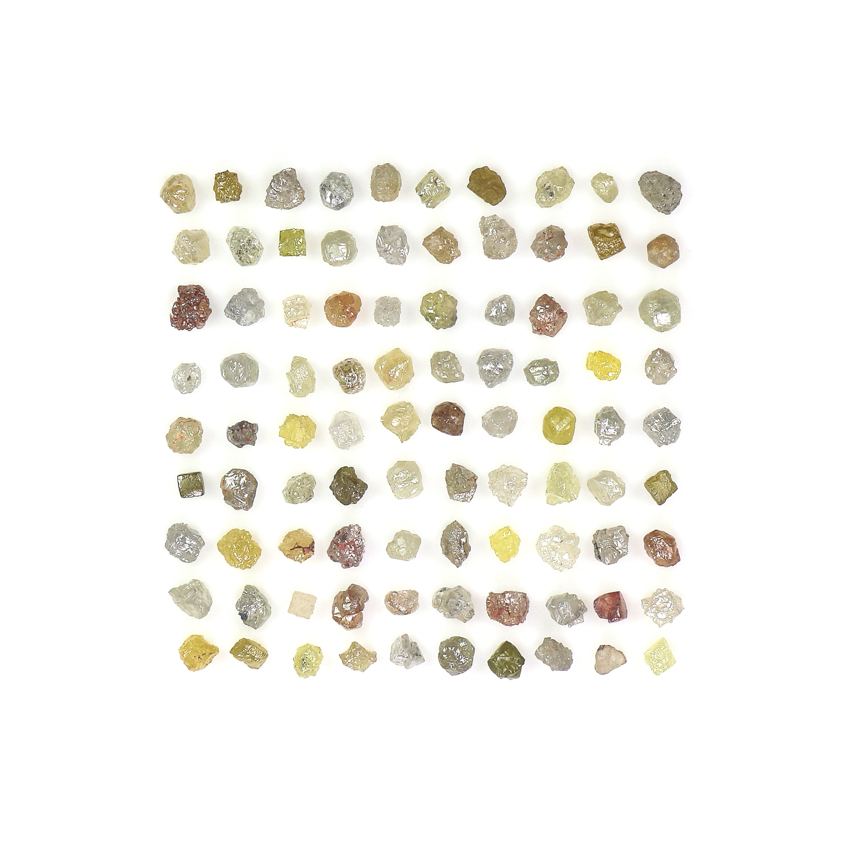 Natural Loose Diamond Rough Fancy Mix Color 1.60 to 2.40 MM 2.00 Ct Lot Q84