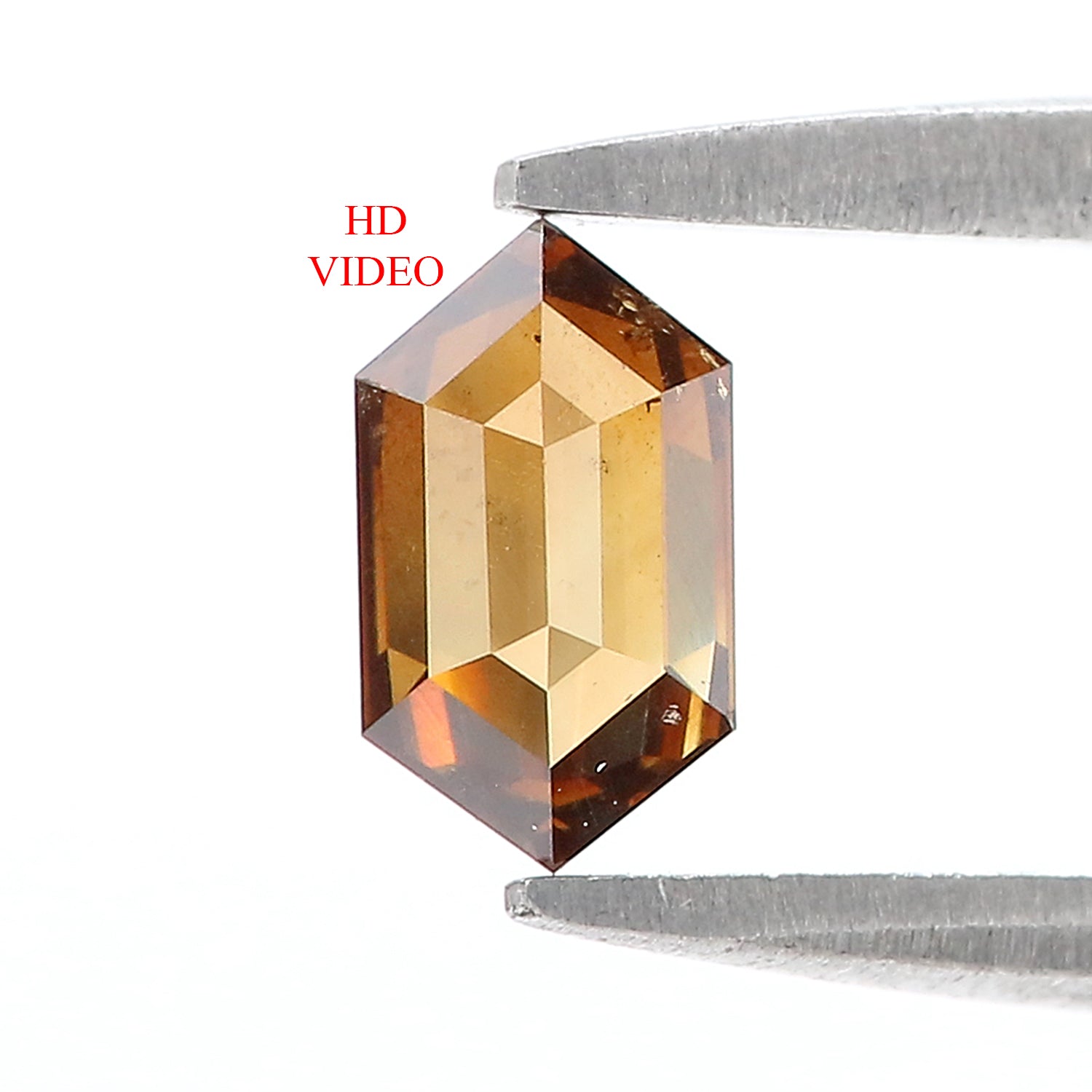 0.47 CT Natural Loose Hexagon Shape Diamond Brown Color Hexagon Cut Diamond 6.65 MM Natural Brown Diamond Hexagon Rose Cut Diamond LQ1830