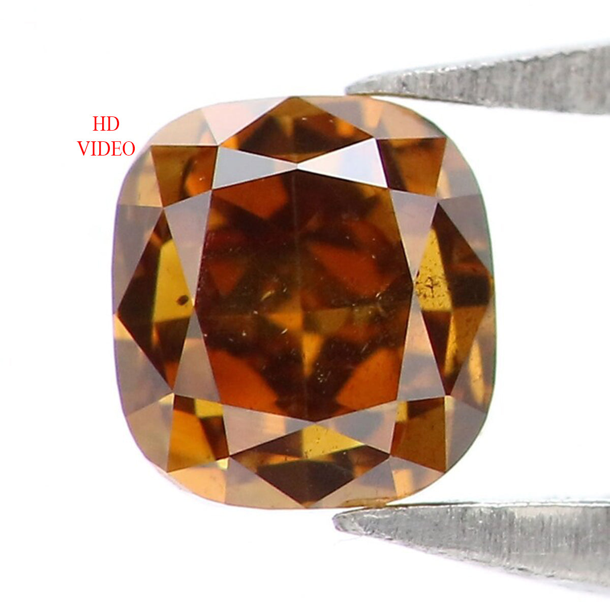 Natural Loose Cushion Coffee Brown Color Diamond 0.34 CT 3.66 MM Cushion Shape Rose Cut Diamond KR807