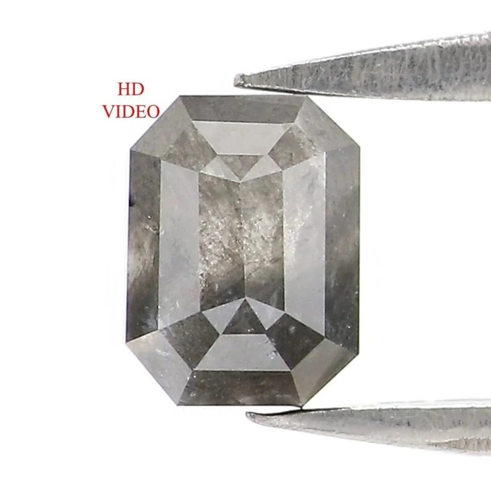 0.60 CT Natural Loose Emerald Shape Diamond Grey Color Emerald Cut Diamond 5.15 MM Natural Loose Diamond Emerald Rose Cut Diamond NQ9250