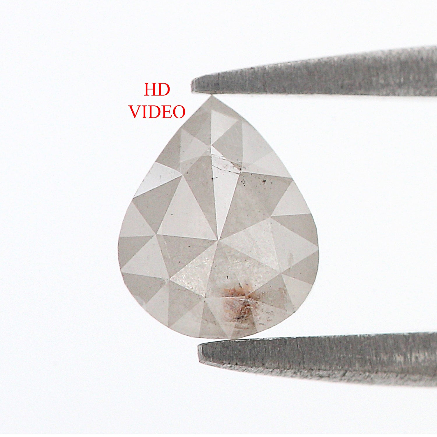0.85 CT Natural Loose Pear Shape Diamond White Color Pear Cut Diamond 6.50 MM Natural Loose Grey Color Diamond Pear Rose Cut Diamond LQ8978