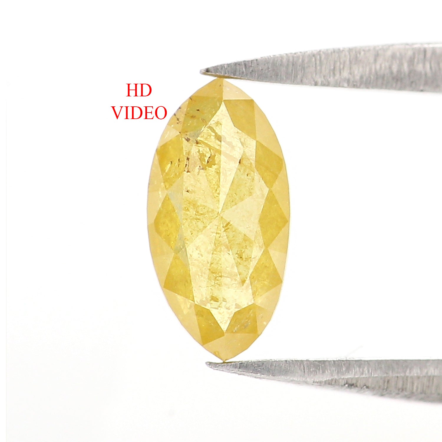 Natural Loose Marquise Cut Diamond, Yellow Color Diamond, Natural Loose Diamond, Marquise Rose Cut Diamond 0.59 CT Marquise Shape KR2674