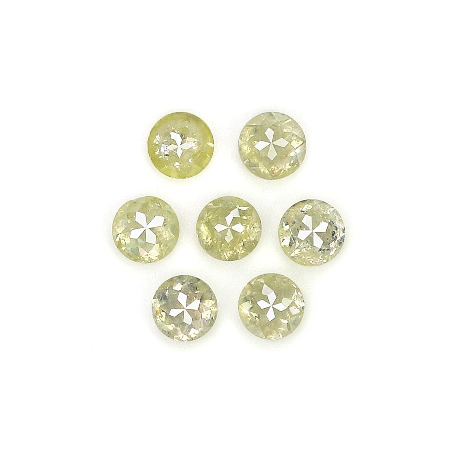 1.28 CT Natural Loose Round Rose Cut Diamond Yellow Color Round Shape Diamond 3.30 MM Natural Loose Grey Color Round Rose Cut Diamond L5985