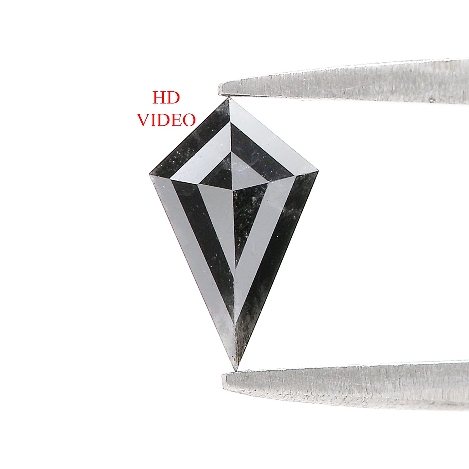 0.86 CT Natural Loose Kite Shape Diamond Salt And Pepper Kite Diamond 8.65 MM Natural Loose Black Grey Color Kite Rose Cut Diamond L3433