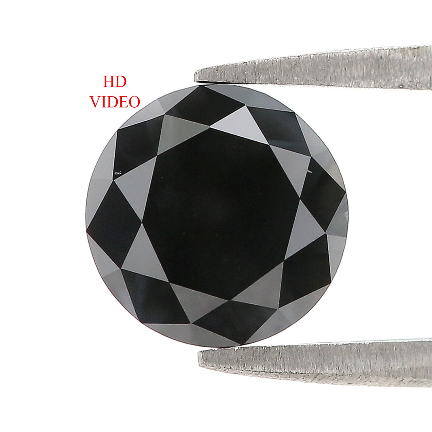 2.65 Ct Natural Loose Round Diamond Black Color Round Diamond 8.55 MM Natural Loose Diamond Black Color Round Brilliant Cut Diamond QL9631