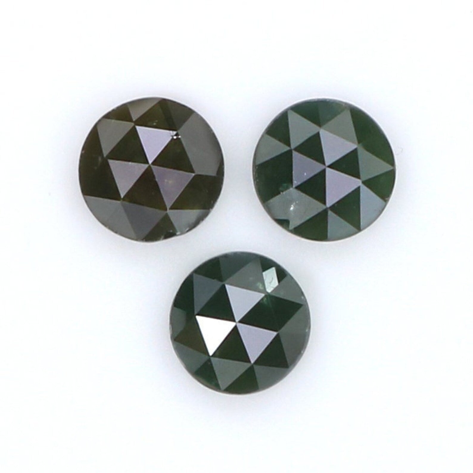 0.77 CT Natural Loose Round Rose Cut Diamond Dark Green Color Round Cut Diamond 3.85 MM Natural Loose Round Rose Cut Shape Diamond N8071