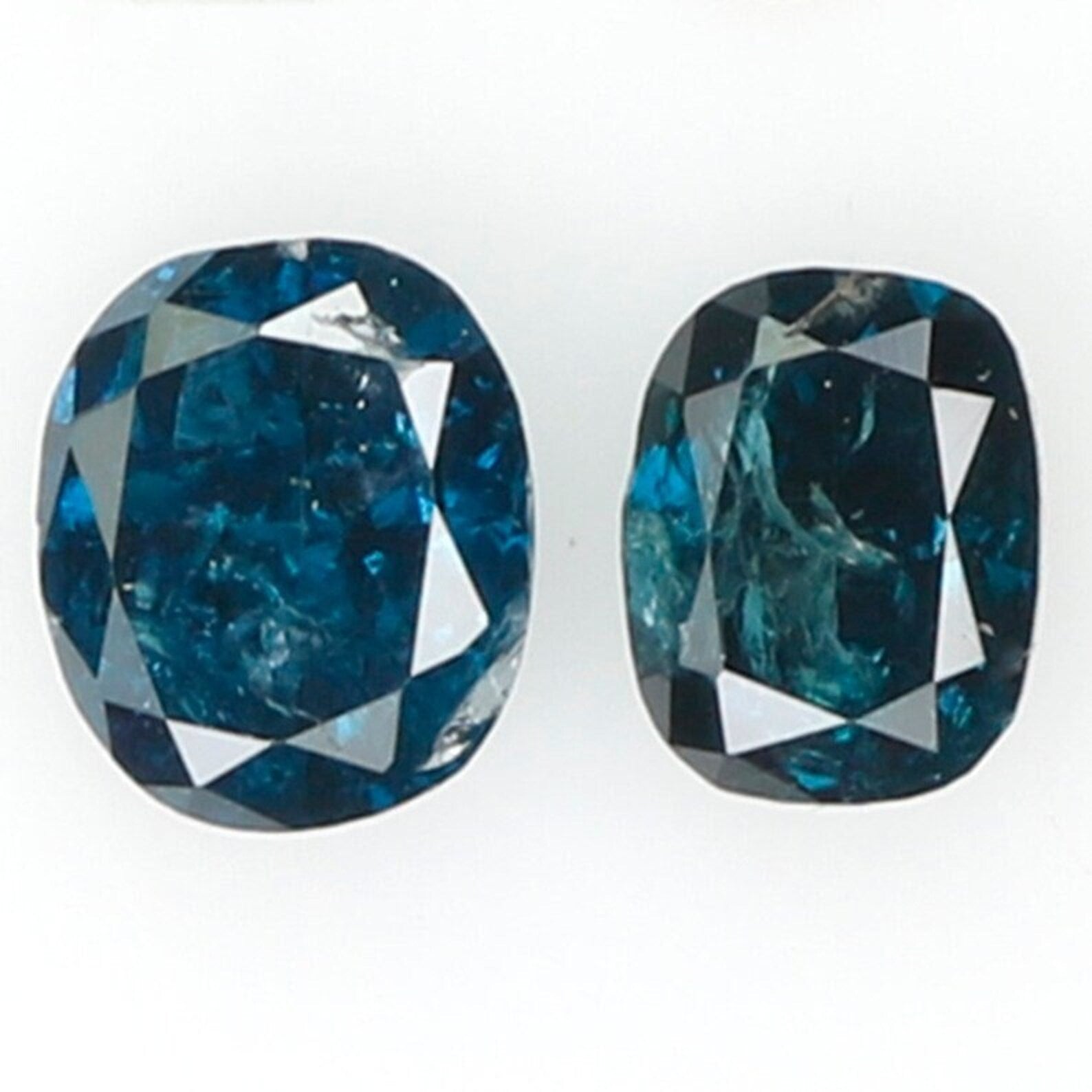 0.32 CT Natural Loose Oval Shape Pair Diamond Blue Color Oval Diamond 3.80 MM Natural Diamond Blue Color Oval Brilliant Cut Diamond NQ9764