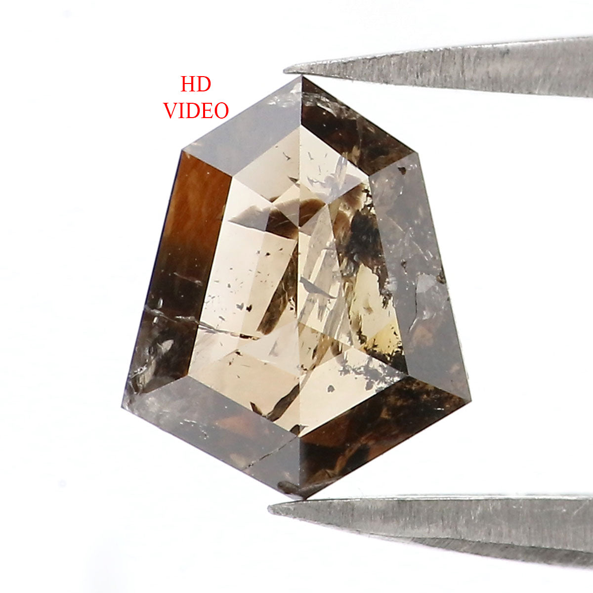 0.73 CT Natural Loose Shield Shape Diamond Brown Color Shield Cut Diamond 7.80 MM Natural Brown Color Diamond Shield Rose Cut Diamond LQ7440