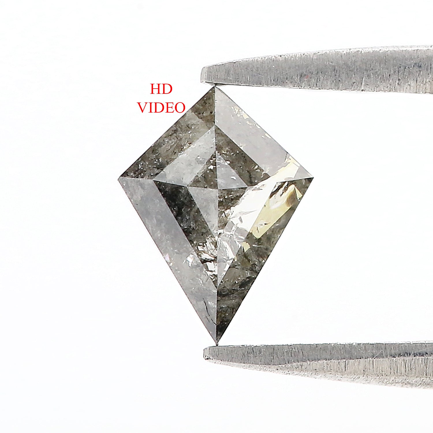 0.90 CT Natural Loose Kite Shape Diamond Salt And Pepper Kite Diamond 7.95 MM Natural Black Grey Color Diamond Kite Rose Cut Diamond N2607