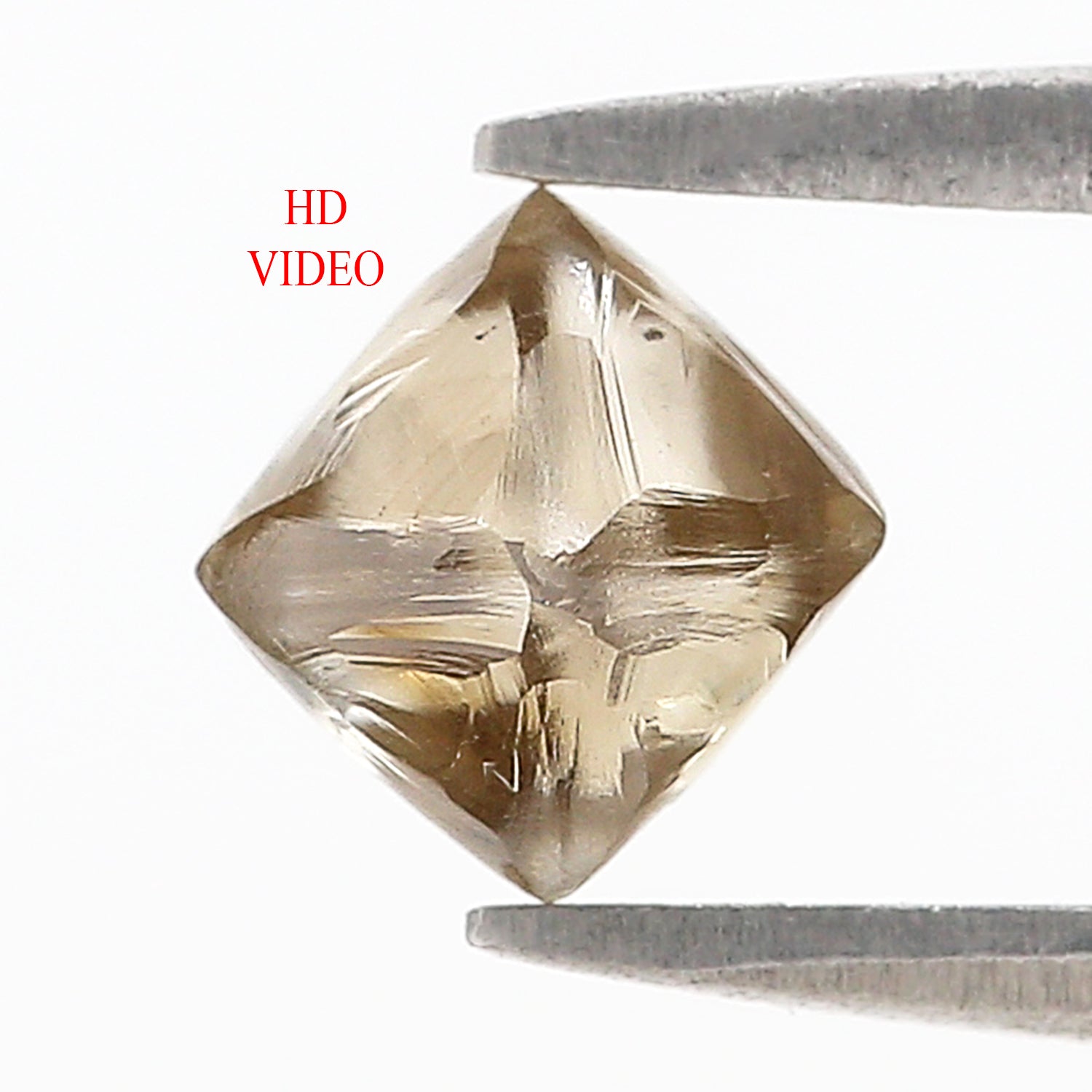1.53 CT Natural Loose Rough Shape Diamond Brown Color Irregular Cut Diamond 6.95 MM Natural Loose Brown Color Rough UnCut Diamond L3534