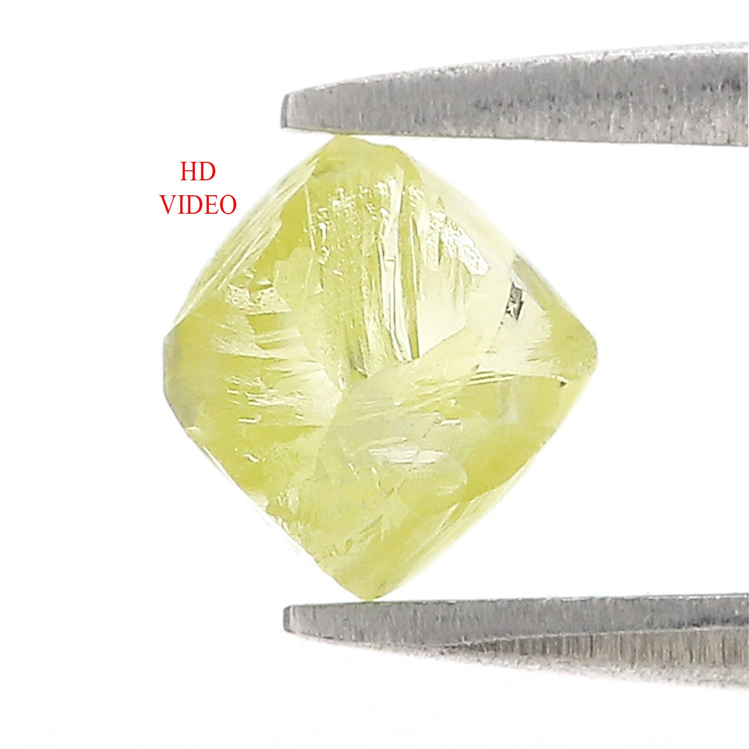 1.24 CT Natural Loose Rough Shape Diamond Yellow Color Rough Cut Diamond 6.55 MM Natural Yellow Diamond Rough Irregular Cut Diamond L3567