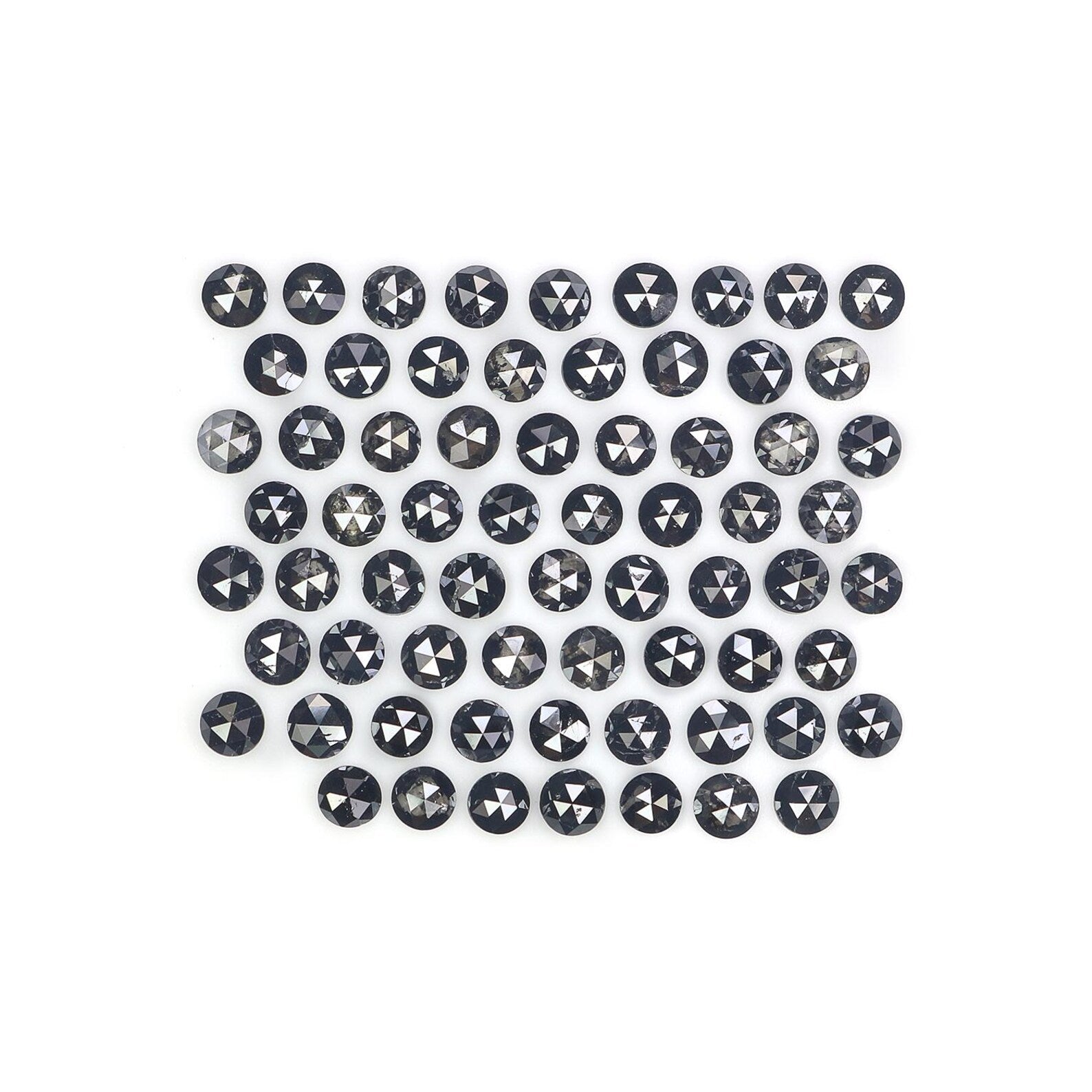 2.91 CT Natural Loose Round Shape Diamond Black Color Round Diamond 2.10 MM Natural Loose Diamond Black Color Round Rose Cut Diamond NQ1808