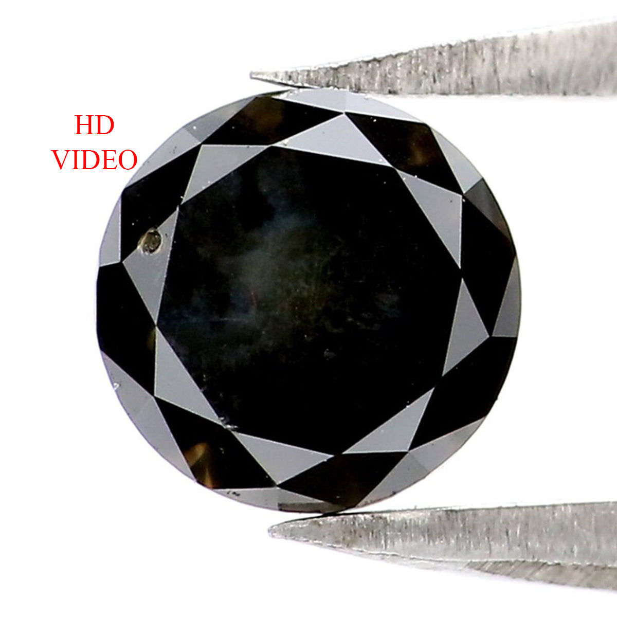 0.85 CT Natural Loose Round Shape Diamond Black Color Round Cut Diamond 5.70 MM Natural Loose Grey Color Round Brilliant Cut Diamond KQ2085