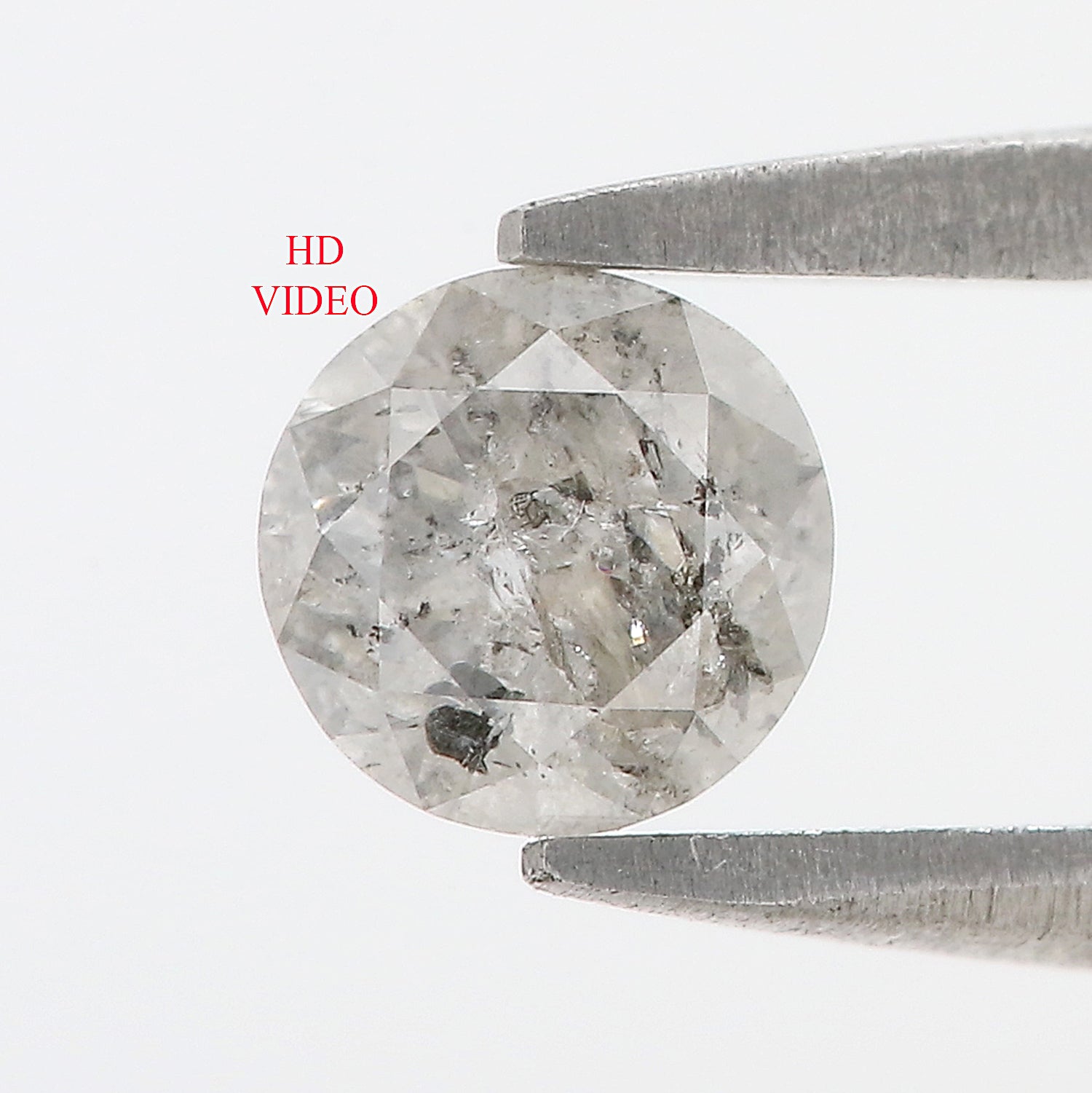 0.63 CT Natural Loose Round Shape Diamond Salt And Pepper Round Cut Diamond 5.30 MM Natural Loose Diamond Round Brilliant Cut Diamond LQ532