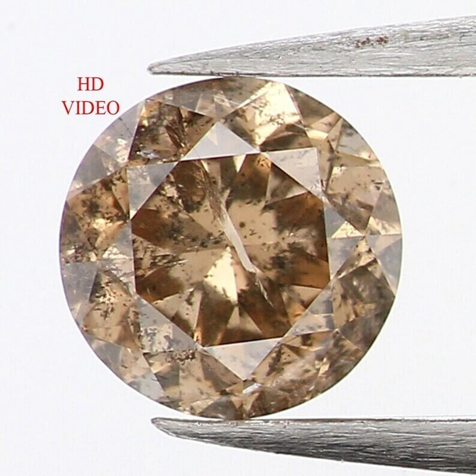 0.31 CT Natural Loose Round Shape Diamond Brown Color Round Cut Diamond 4.10 MM Natural Brown Color Round Brilliant Cut Diamond NQ1079