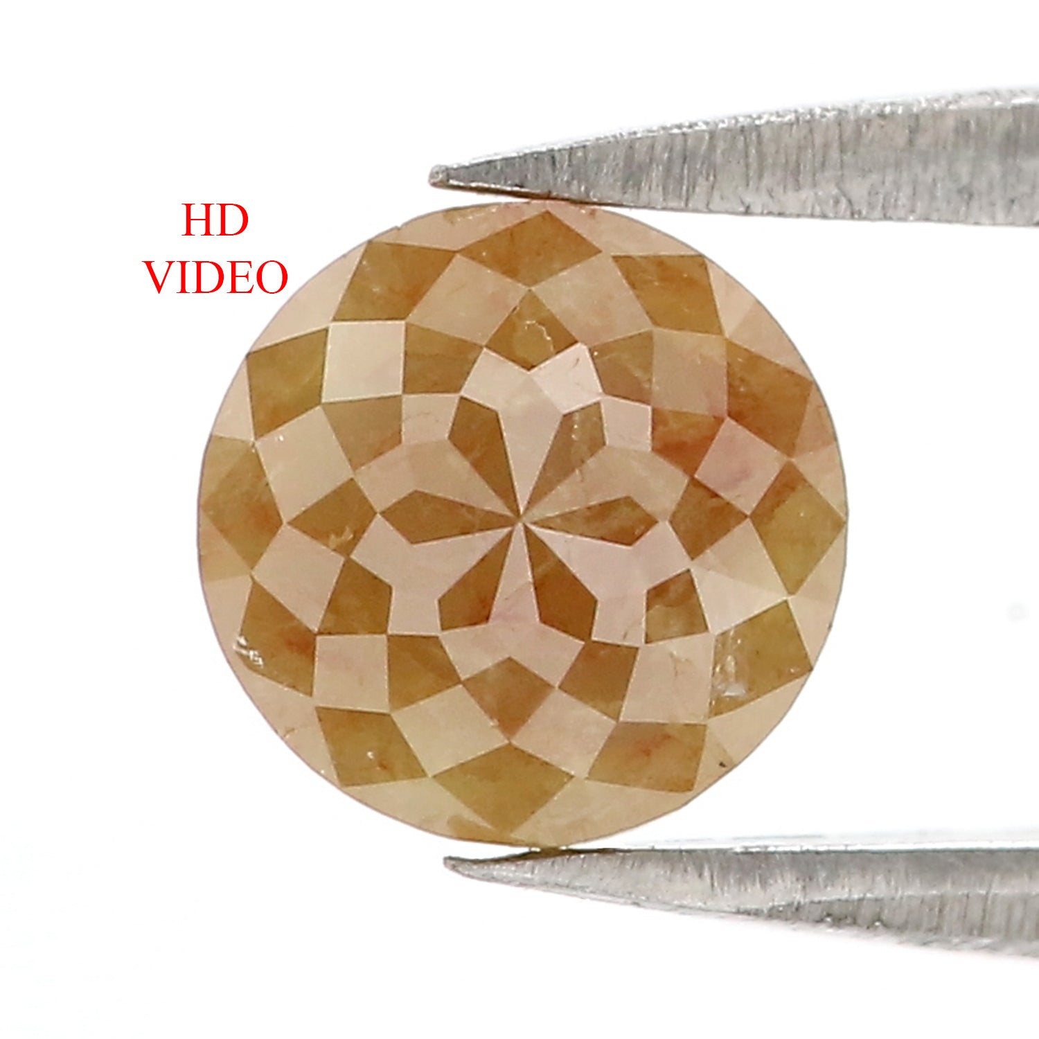 1.31 CT Natural Loose Round Shape Diamond Brown Color Round Cut Diamond 6.45 MM Natural Loose Brown Color Round Rose Cut Diamond LQ9750