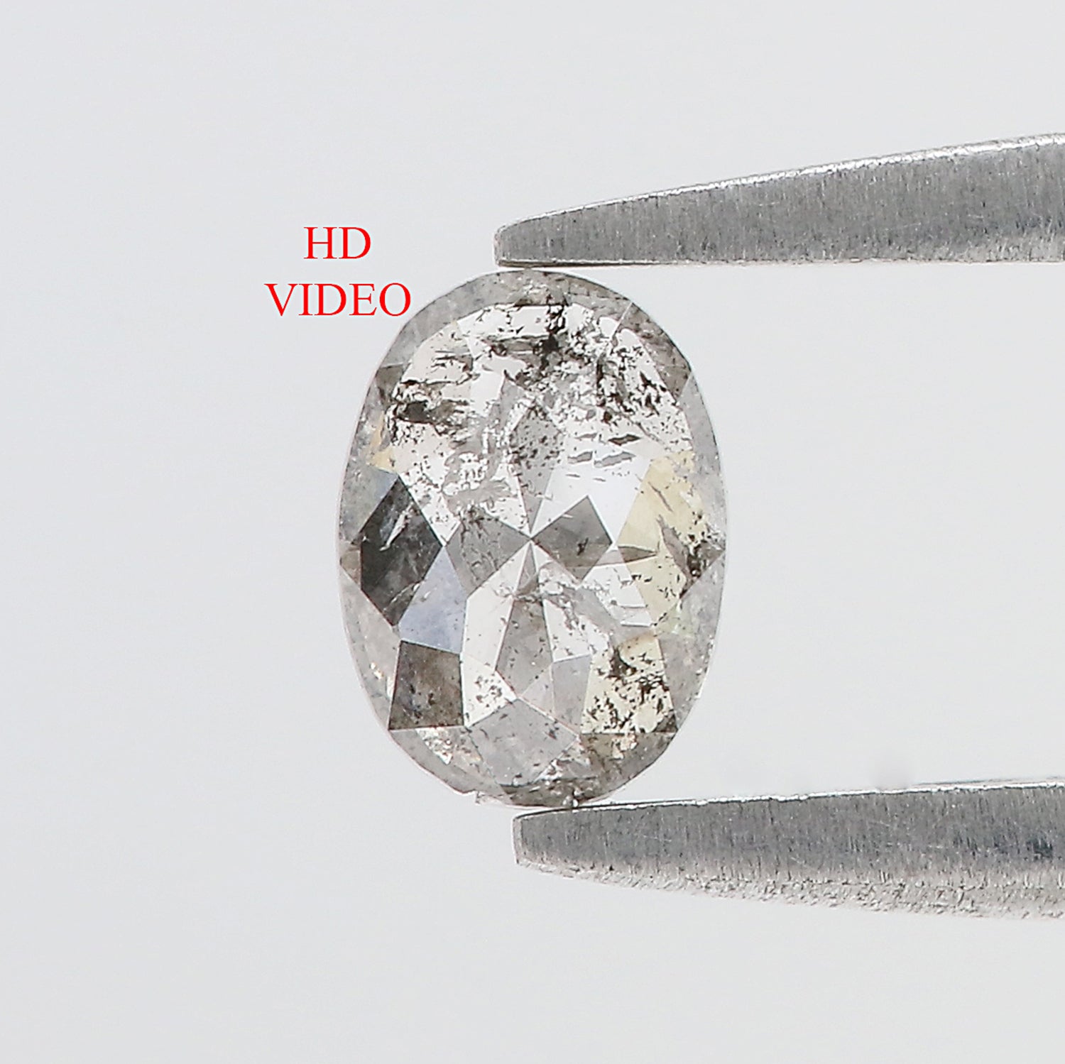 0.36 CT Natural Loose Oval Shape Diamond Salt And Pepper Oval Diamond 5.50 MM Natural Diamond Black Grey Color Oval Rose Cut Diamond LQ424