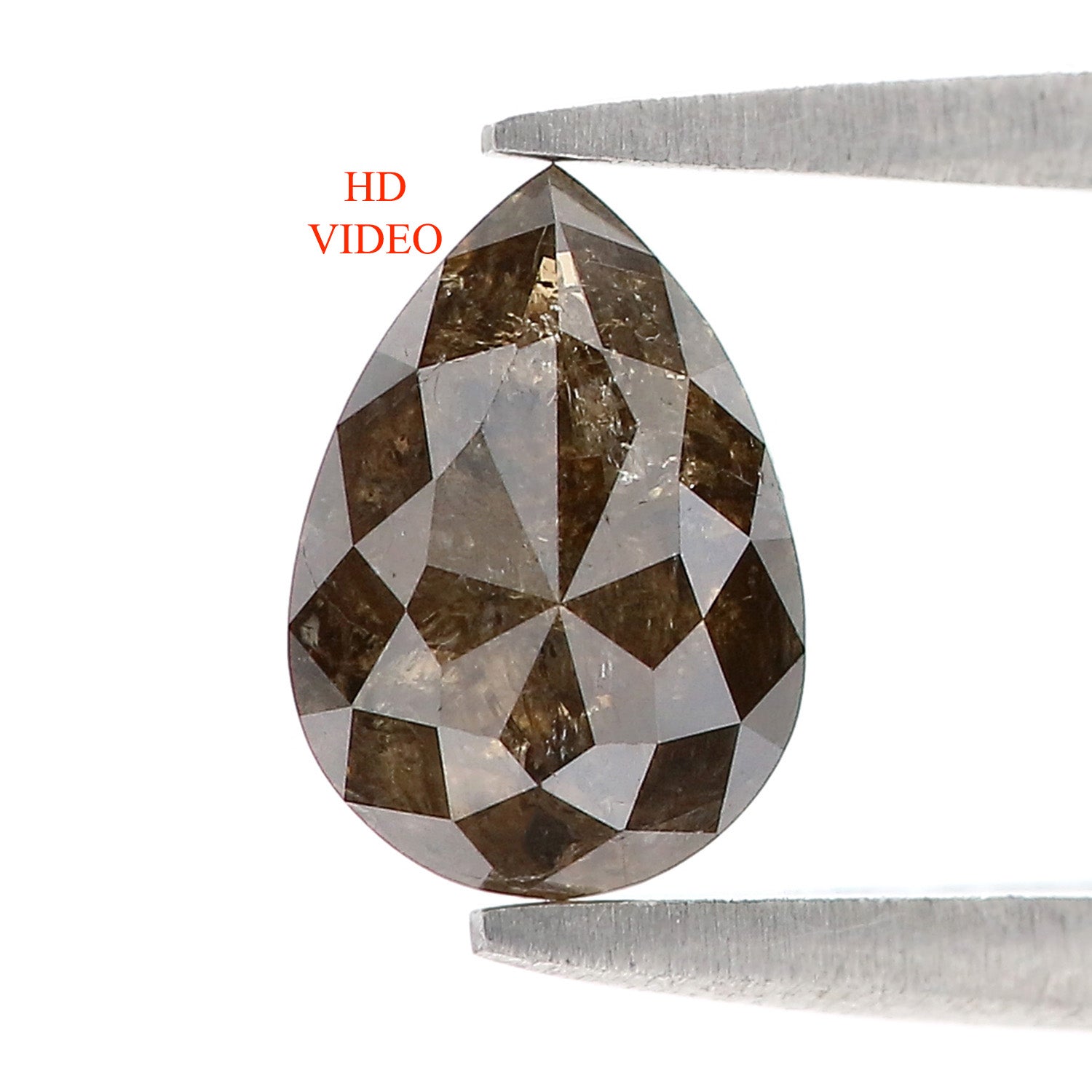 0.98 CT Natural Loose Pear Shape Diamond Brown Color Pear Cut Diamond 7.95 MM Natural Loose Brown Color Diamond Pear Rose Cut Diamond N2658