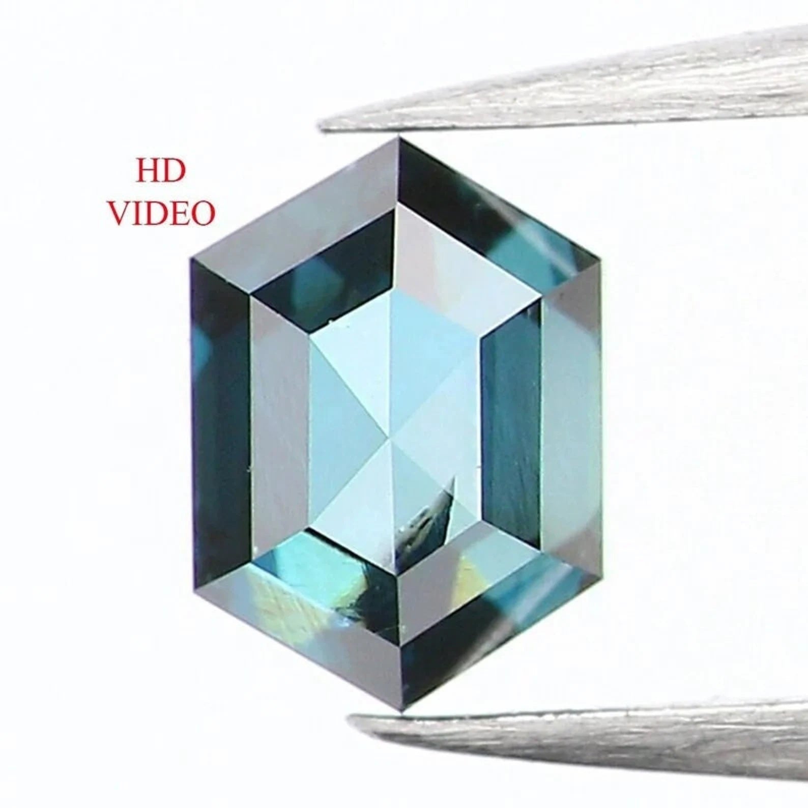 0.33 Ct Natural Loose Hexagon Shape Diamond Blue Color Hexagon Diamond 4.65 MM Natural Loose Diamond Blue Hexagon Rose Cut Diamond NQ1413