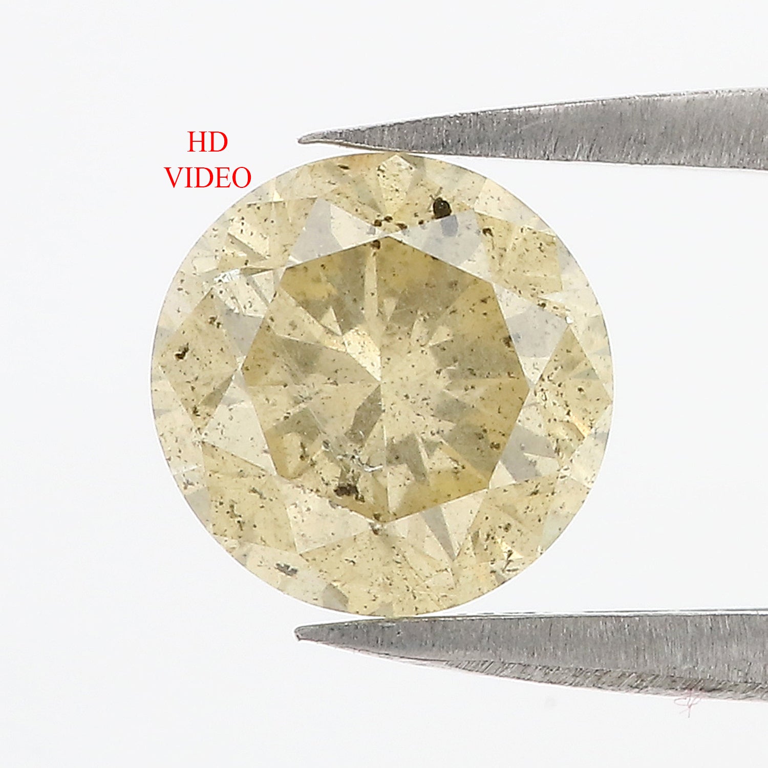 1.97 Ct Natural Loose Round Brilliant Cut Diamond Yellow Color Diamond 7.80 MM Natural Diamond Yellow Color Round Shape Diamond LQ3058