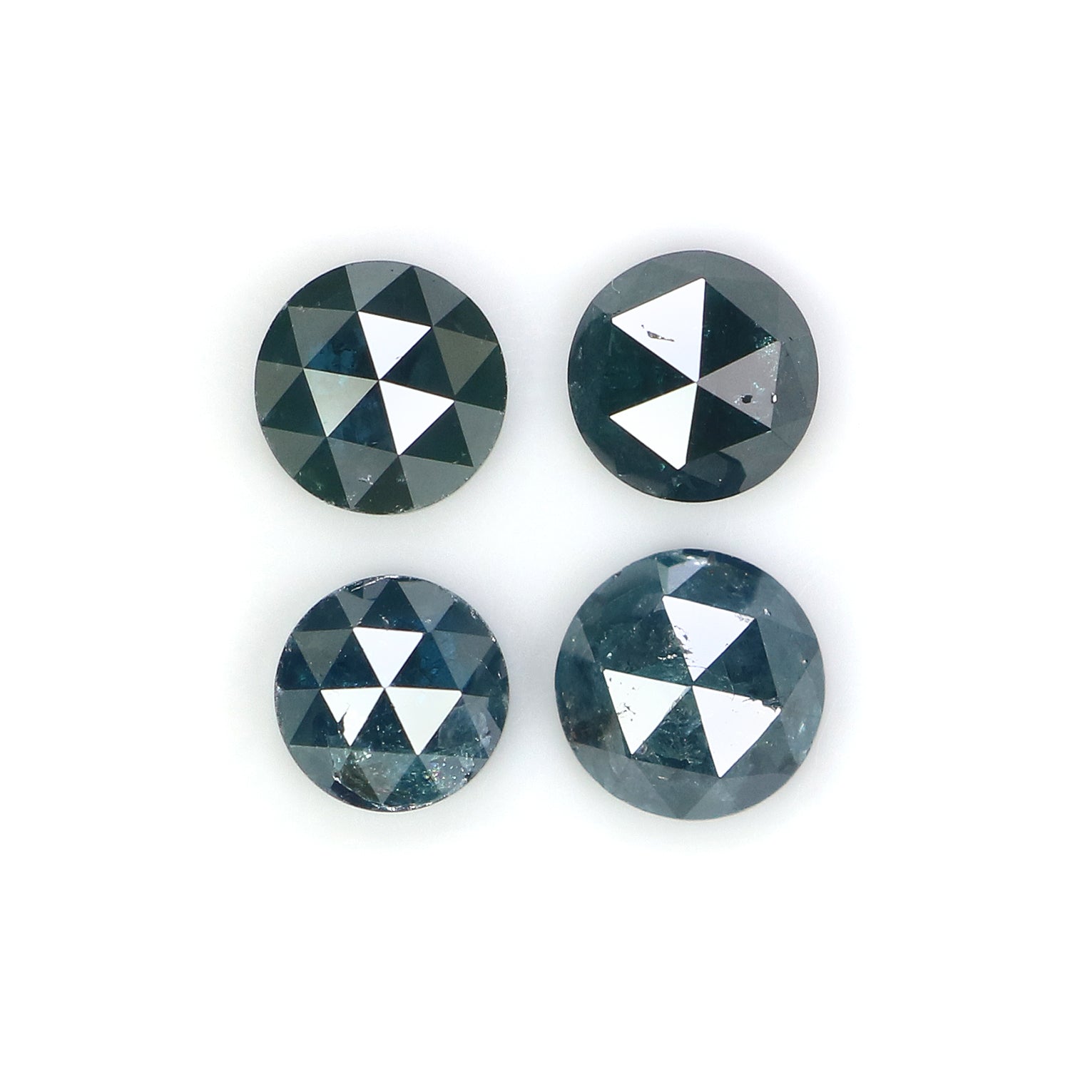 2.25 CT Natural Loose Round Rose Cut Diamond Blue Color Round Shape Diamond 4.70 MM Natural Loose Round Rose Cut Shape Diamond NQ2055