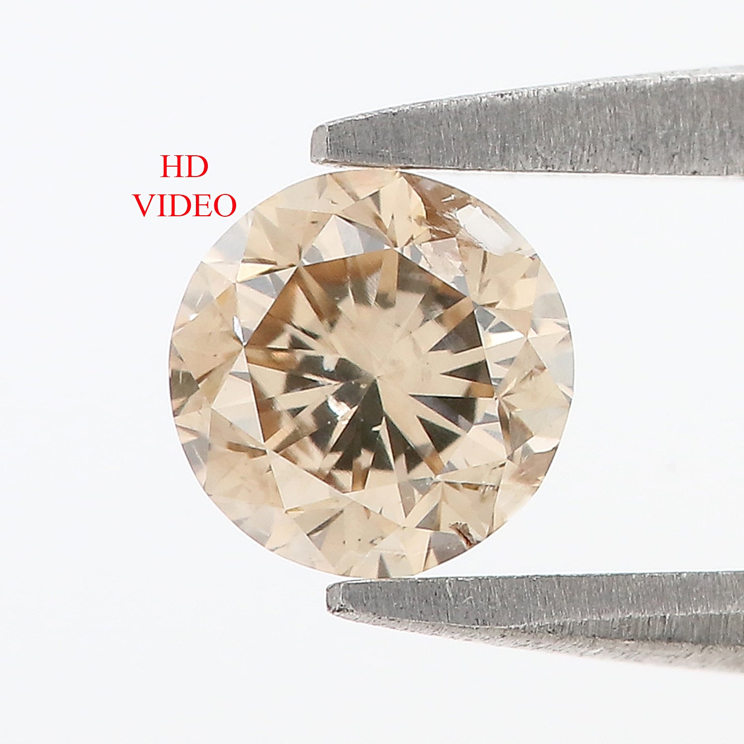 0.62 Ct Natural Loose Round Shape Diamond Brown Color Round Diamond 5.20 MM Natural Loose Brown Diamond Round Brilliant Cut Diamond QL628