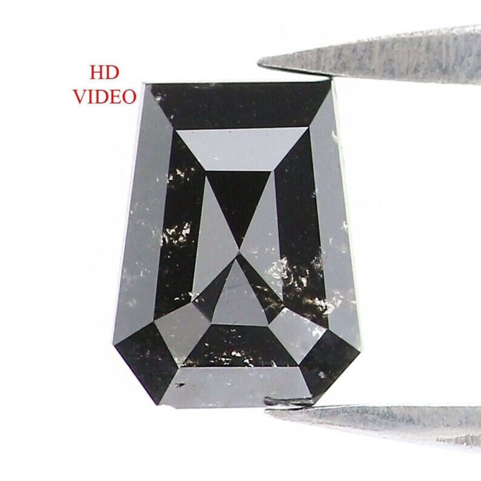 0.38 CT Natural Loose Coffin Shape Diamond Black Color Coffin Cut Diamond 5.90 MM Natural Loose Diamond Coffin Shape Rose Cut Diamond NQ8603