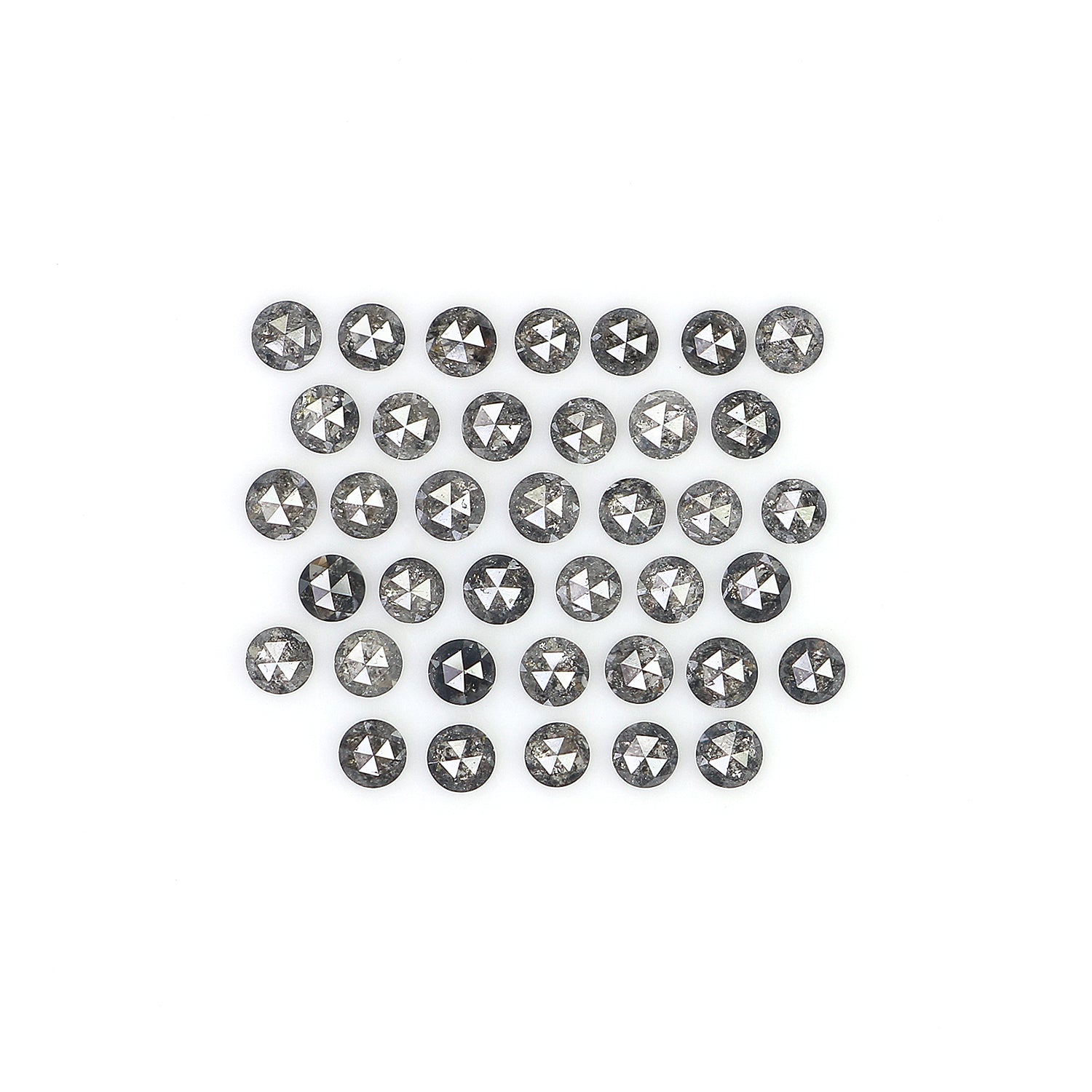 1.17 Ct Natural Loose Round Cut Diamond Salt And Pepper Diamond 1.80 MM Natural Loose Diamond Black Grey Color Round Rose Cut Diamond LQ1420