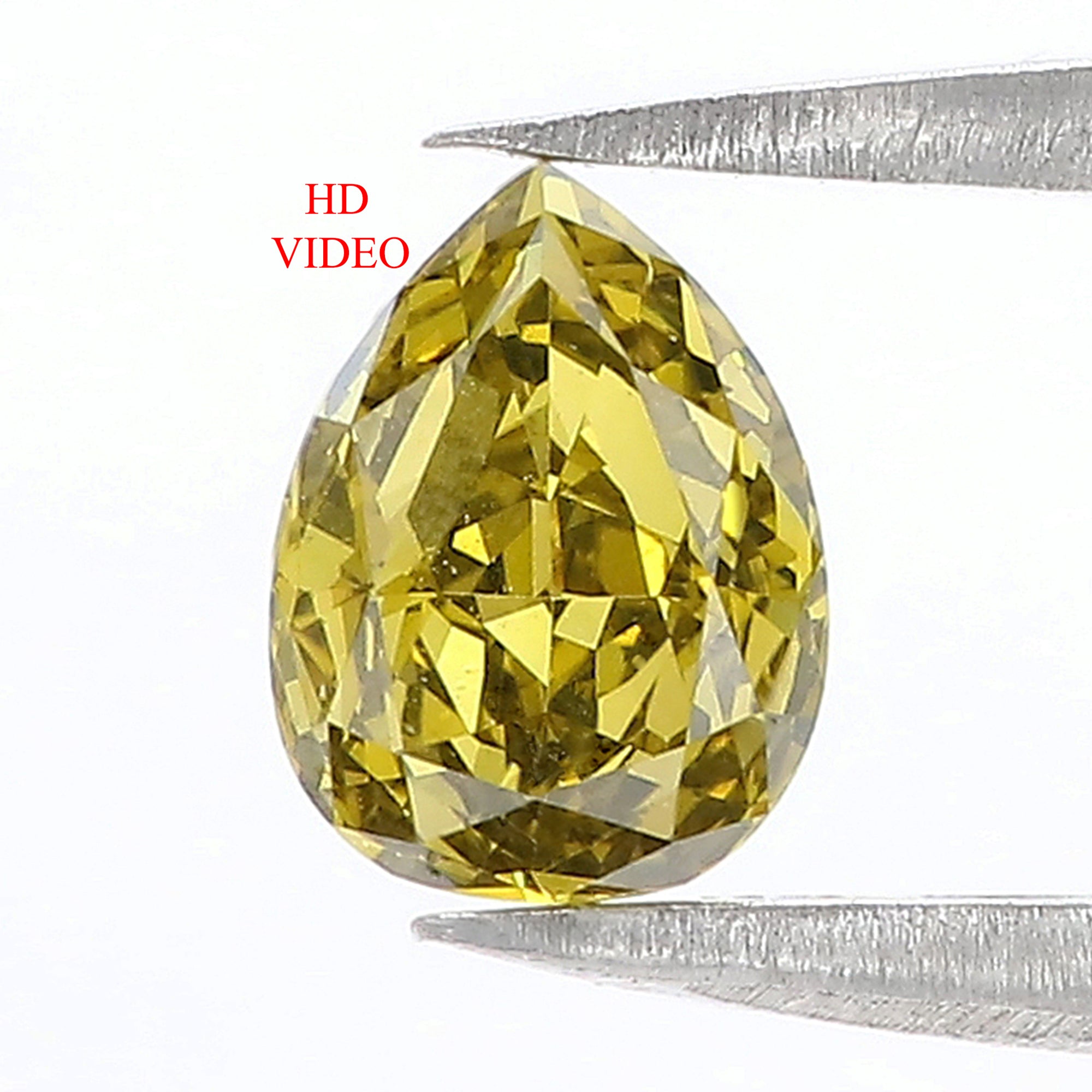 0.67 CT Natural Loose Pear Shape Diamond Green Color Pear Cut Diamond 6.75 MM Natural Loose Green Diamond Pear Brilliant Cut Diamond QL6469
