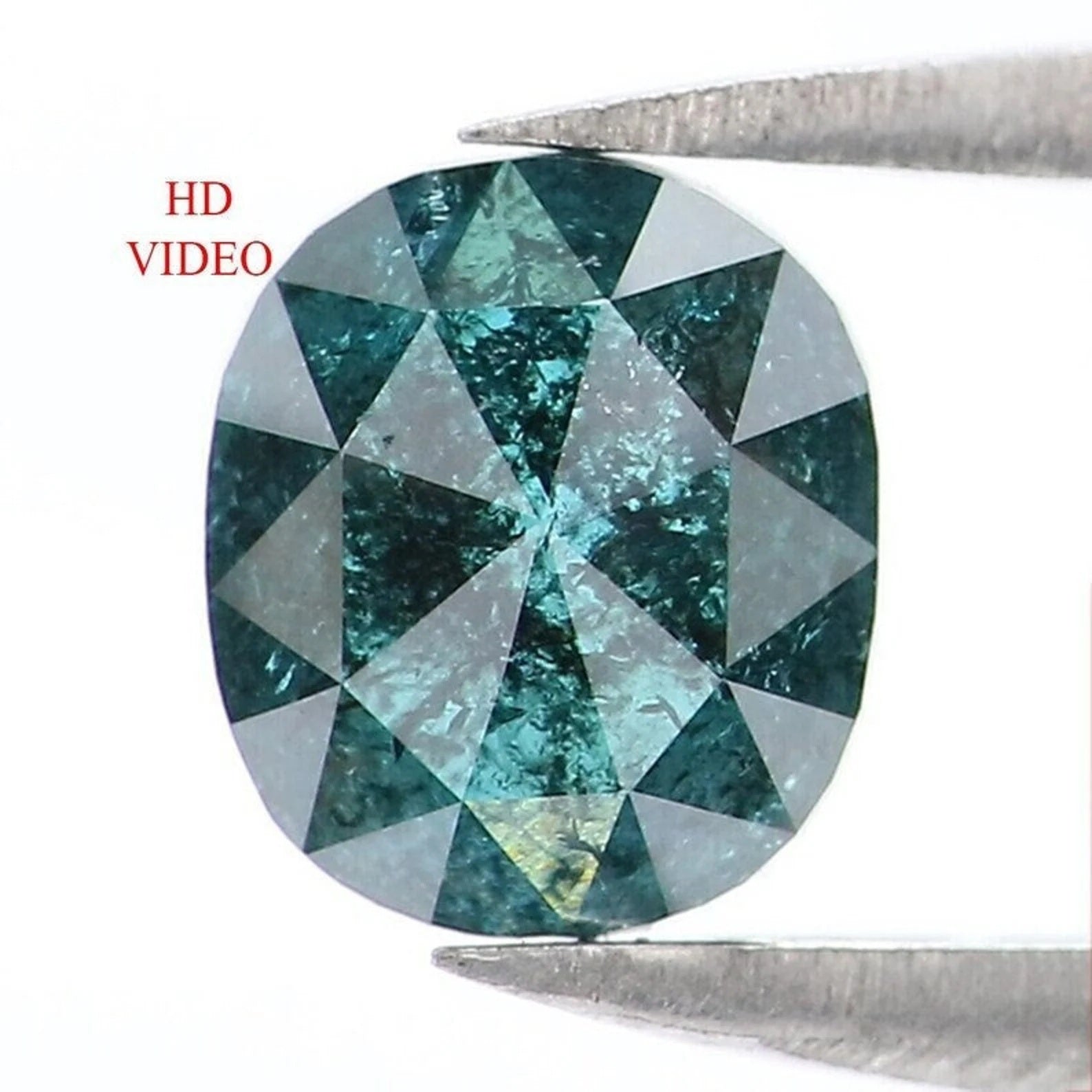 0.98 CT Natural Loose Oval Diamond Blue Color Oval Shape Diamond 6.30 MM Natural Loose Diamond Blue Color Oval Shape Rose Cut Diamond NQ9077