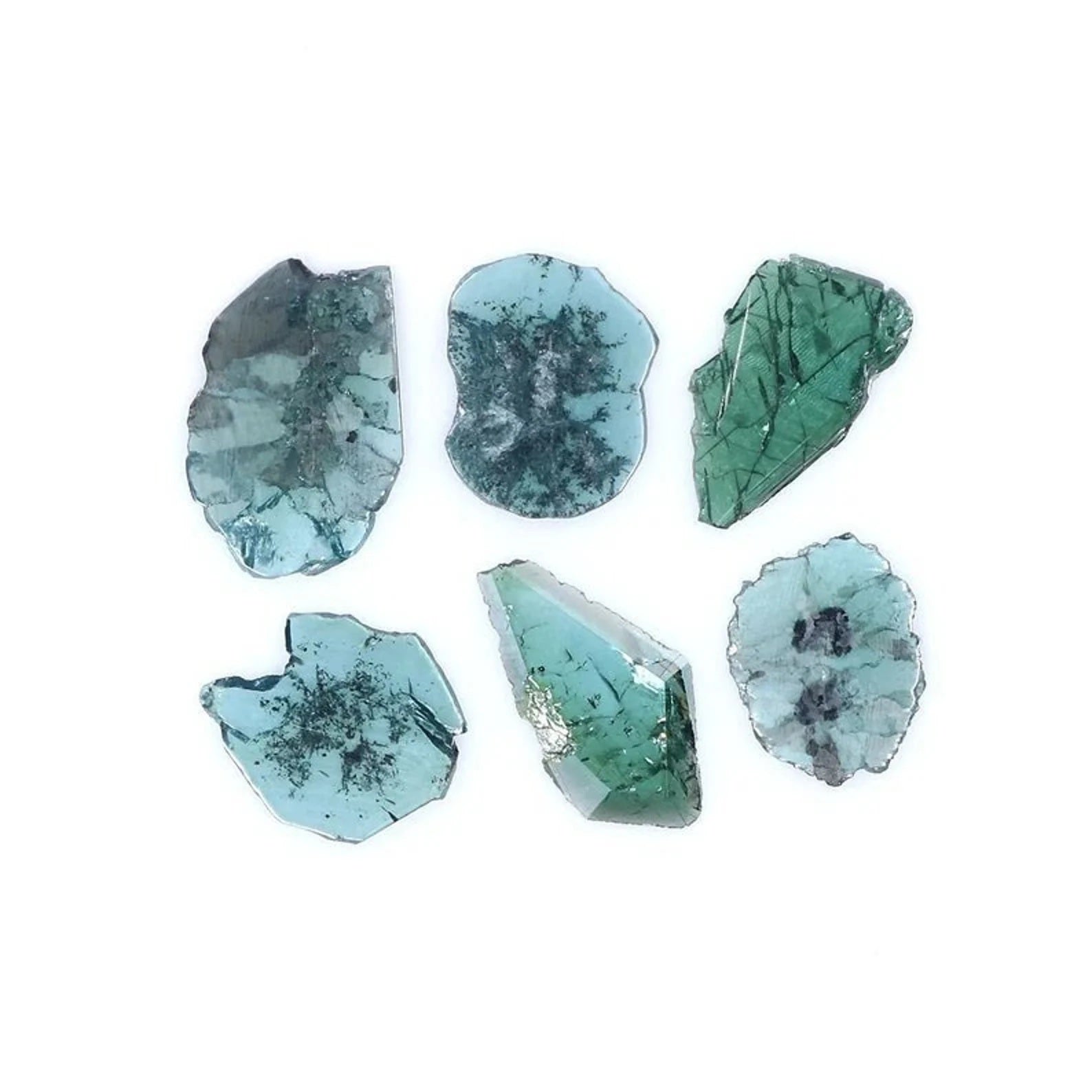 1.47 CT Natural Loose Slice Shape Diamond Blue Color Irregular Cut Diamond 8.00 MM Natural Loose Diamond Blue Color Slice Cut Diamond NQ370