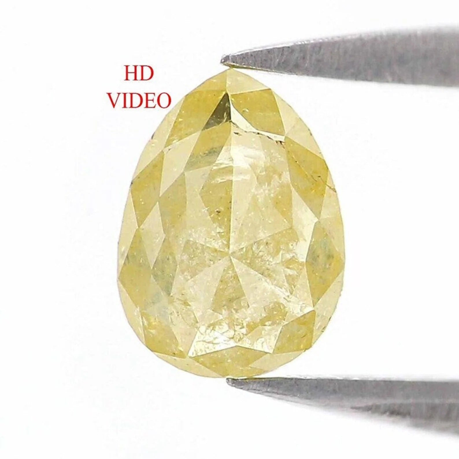 0.79 Ct Natural Loose Pear Shape Diamond Yellow Color Pear Diamond 6.70 MM Natural Loose Diamond Yellow Color Pear Rose Cut Diamond NQ1955
