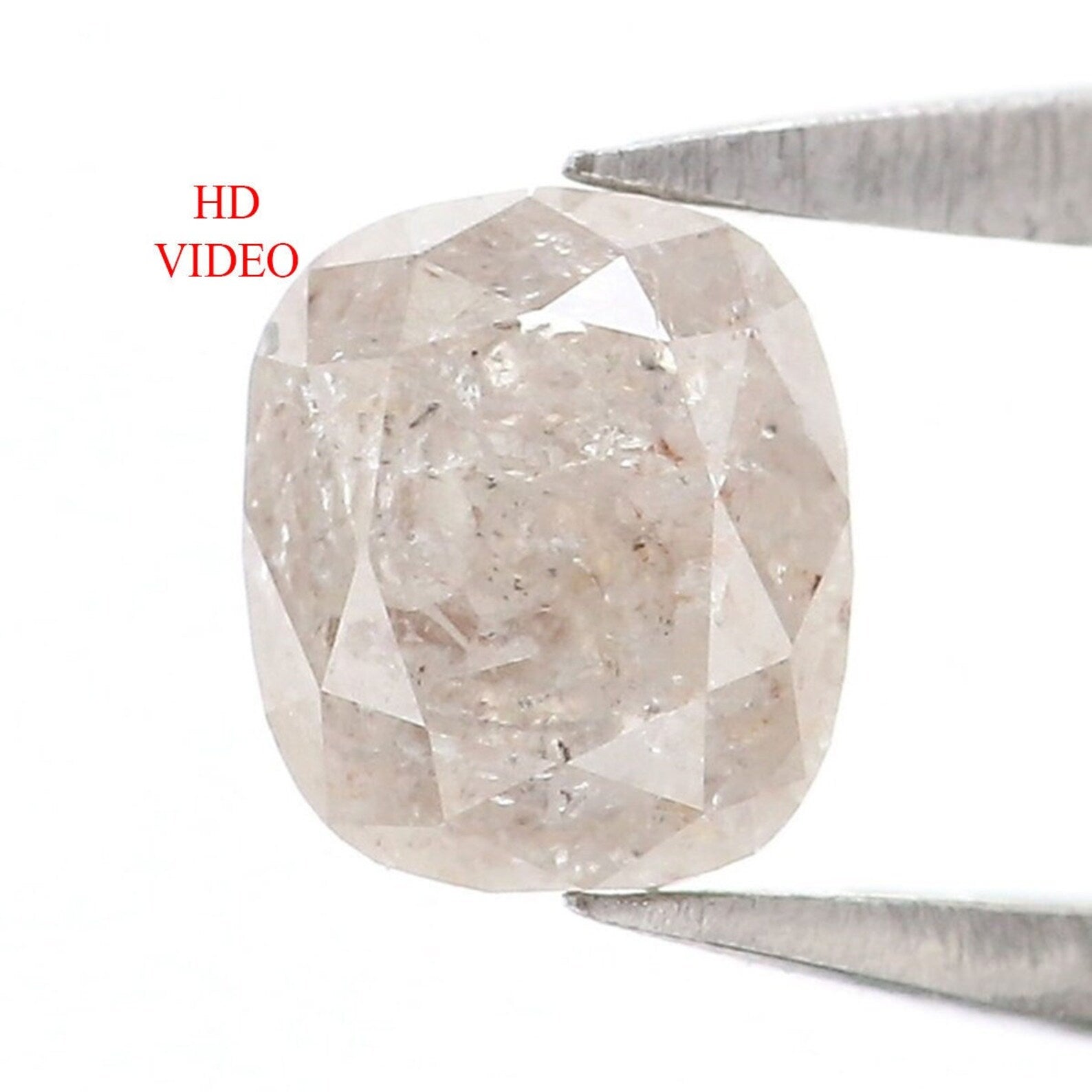 0.55 CT Natural Loose Cushion Shape Diamond Gray Color Cushion Diamond 4.70 MM Natural Loose Diamond Cushion Shape Rose Cut Diamond N8051