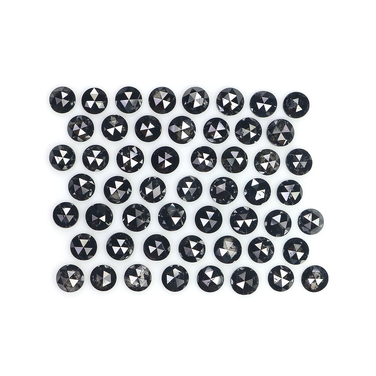 2.86 CT Natural Loose Round Rose Cut Diamond Black Color Round Shape Diamond 2.30 MM Natural Loose Black Color Round Rose Cut Diamond LQ1801