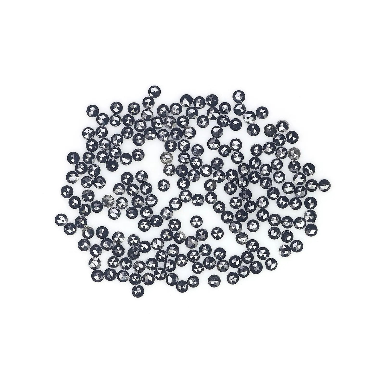 3.10 Ct Natural Loose Round Shape Diamond Black Color Round Diamond 1.55 MM Natural Loose Diamond Black Color Round Rose Cut Diamond NQ1823