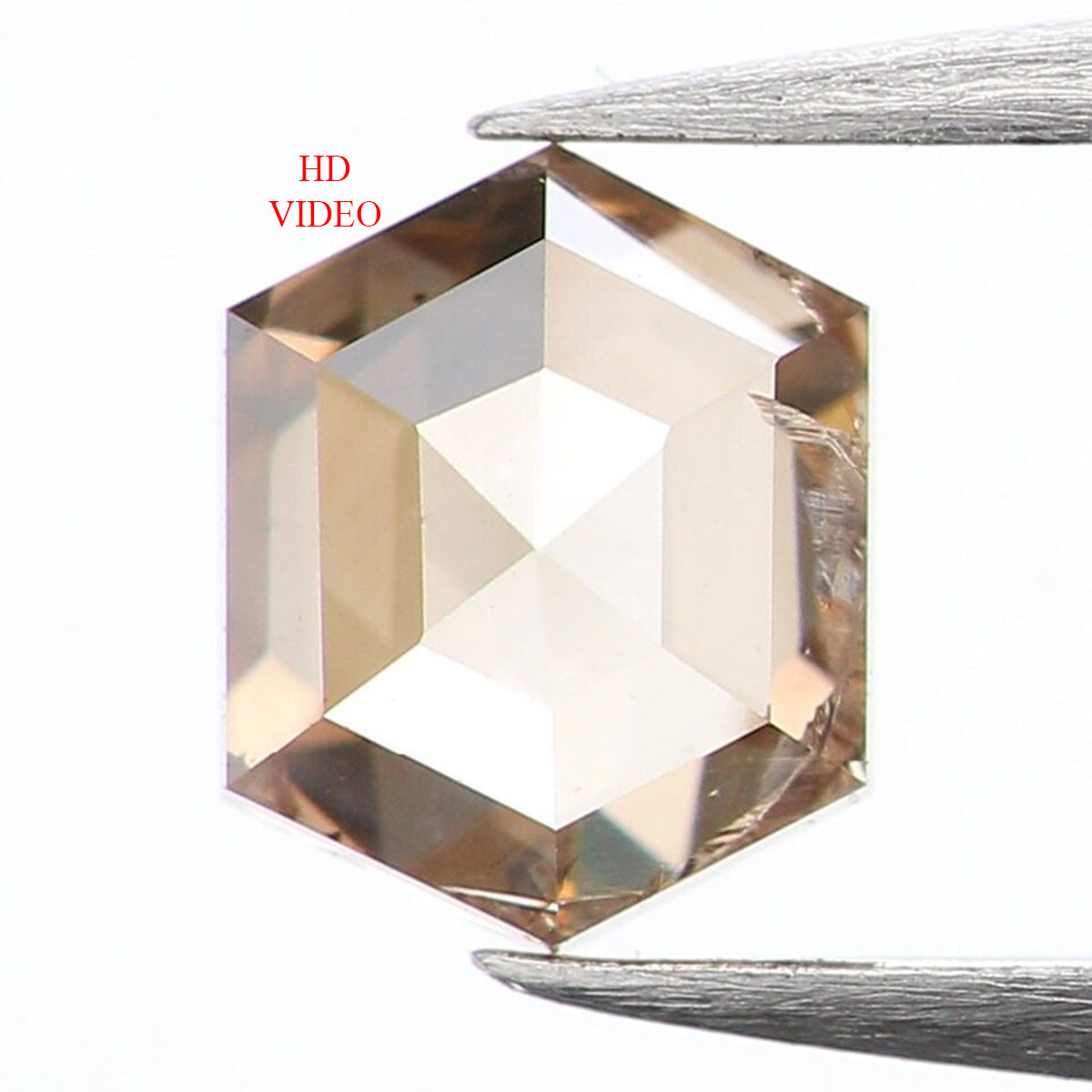 0.29 Ct Natural Loose Diamond, Hexagon Diamond, Brown Diamond, Polished Diamond, Rustic Diamond, Color Diamond, Rose Cut Diamond, L850