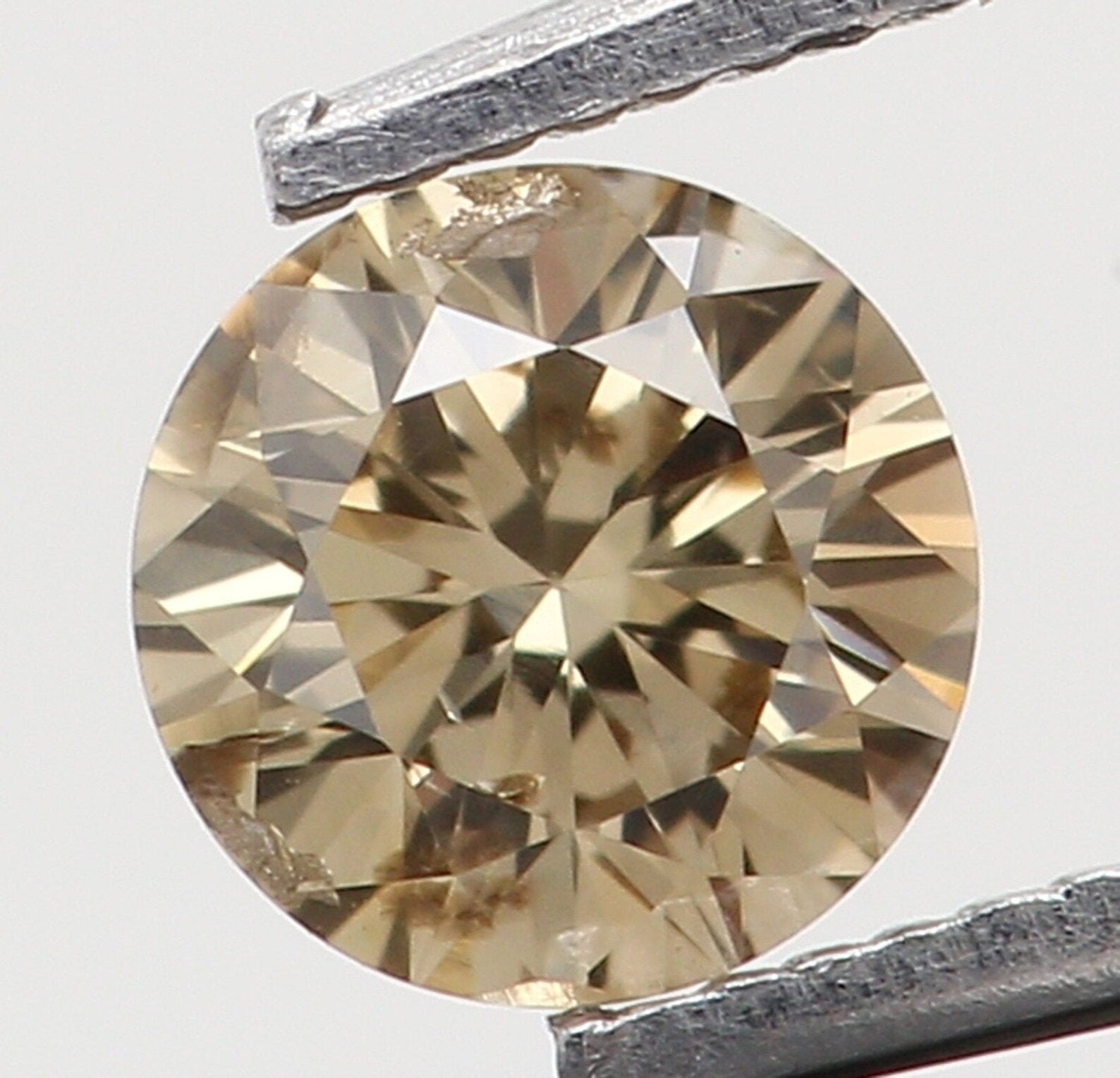 0.13 Ct Natural Loose Diamond Round Brown Color SI2 Clarity 3.20 MM N7366