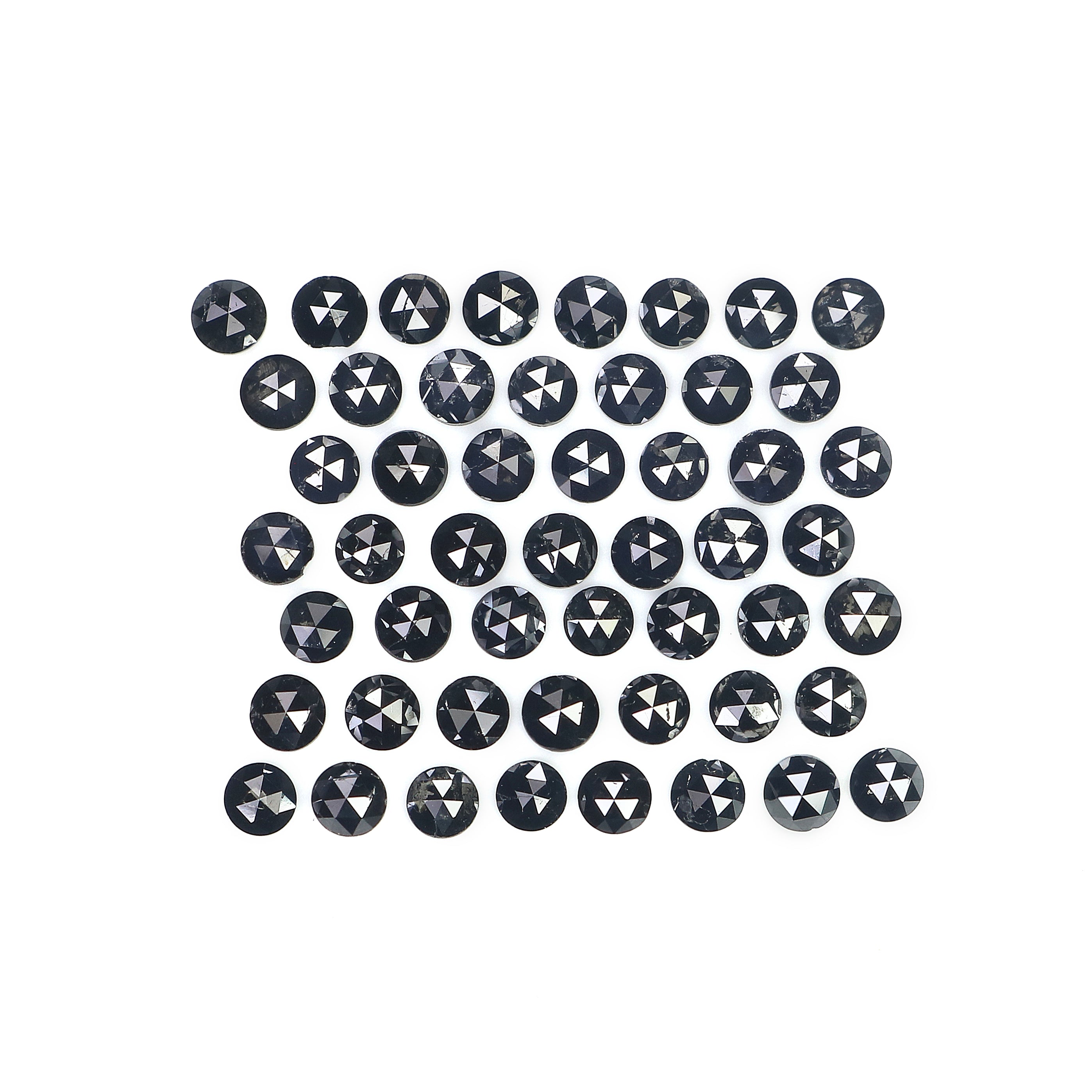 2.71 CT Natural Loose Round Rose Cut Diamond Black Color Round Shape Diamond 2.30 MM Natural Loose Black Color Round Rose Cut Diamond LQ1802