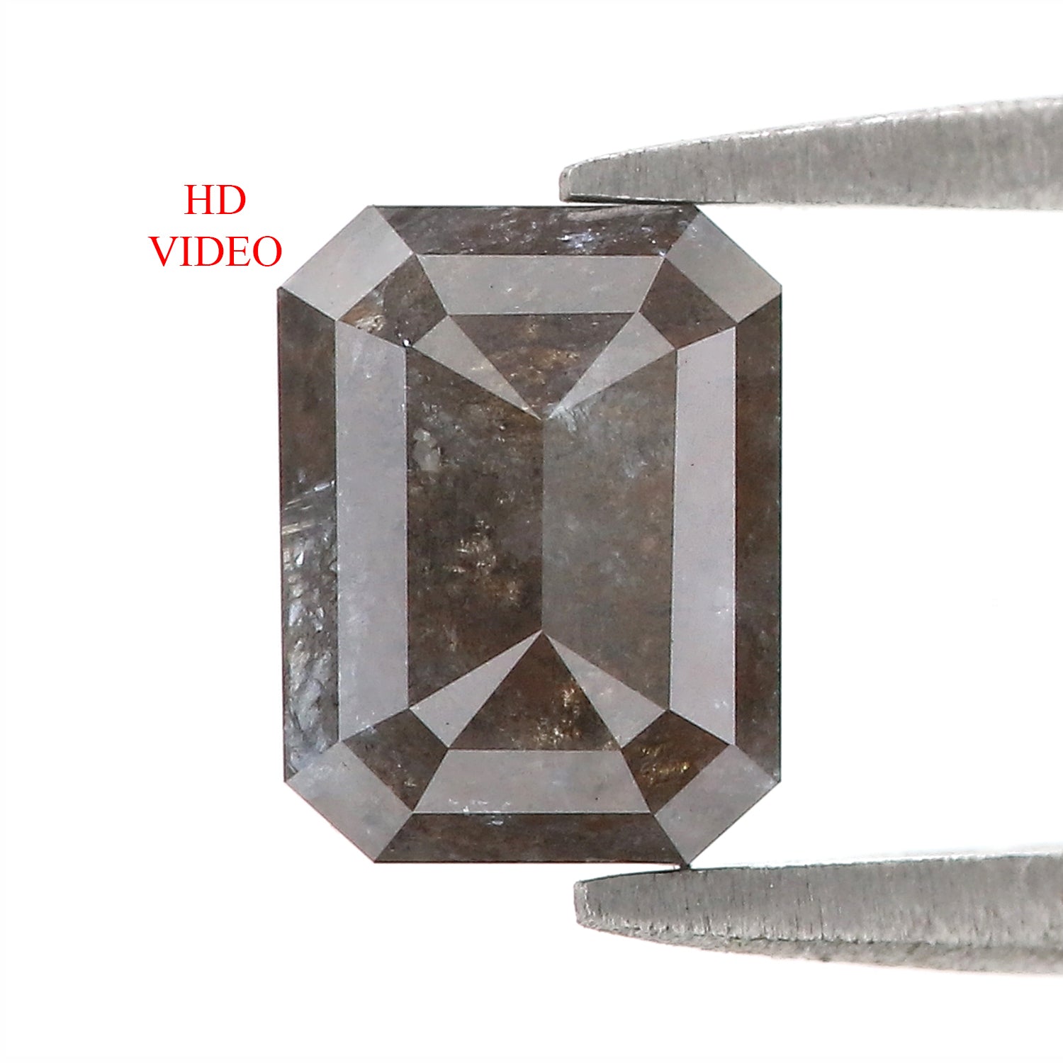 1.73 CT Natural Loose Emerald Shape Diamond Grey Color Emerald Diamond 7.50 MM Natural Brown Color Diamond Emerald Rose Cut Diamond LQ3313