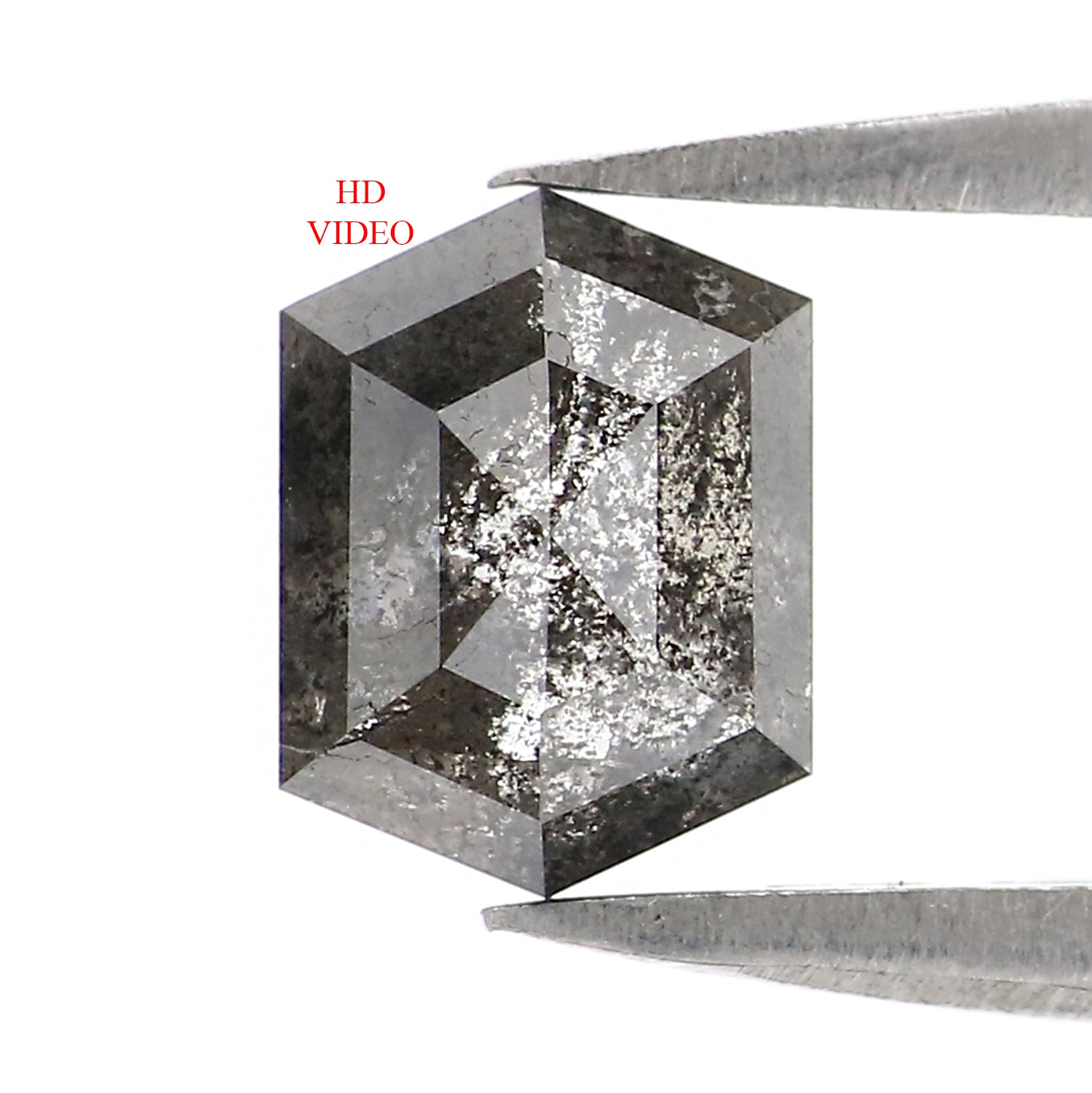 Natural Loose Hexagon Diamond, Salt And Pepper Hexagon Diamond, Natural Loose Diamond, Hexagon Cut Diamond, 1.07 CT Hexagon Shape L2950