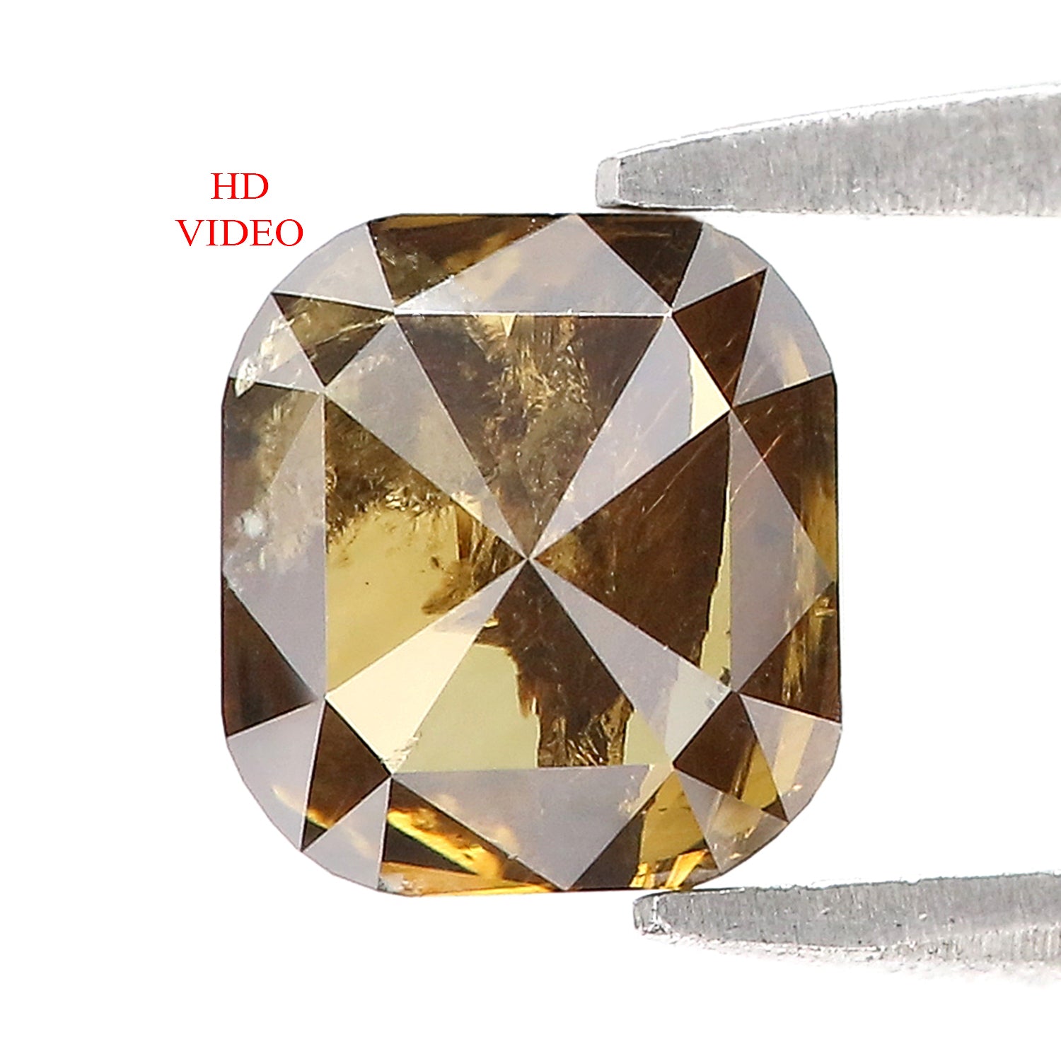1.42 CT Natural Loose Cushion Shape Diamond Brown Champagne Color Cushion Rose Cut Diamond 6.60 MM Natural Cushion Shape Diamond LQ6162