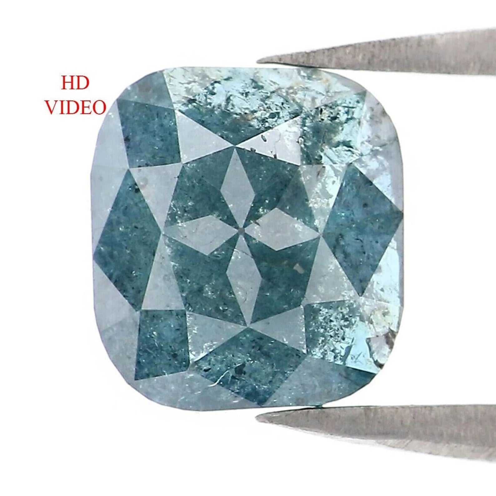 1.40 CT Natural Loose Cushion Shape Diamond Blue Color Cushion Diamond 7.60 MM Natural Loose Diamond Cushion Shape Rose Cut Diamond NQ9729