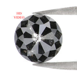 1.47 CT Natural Loose Round Rose Cut Diamond Salt And Pepper Round Diamond 7.10 MM Natural Loose Diamond Rose Cut Diamond Round Shape LQ3003