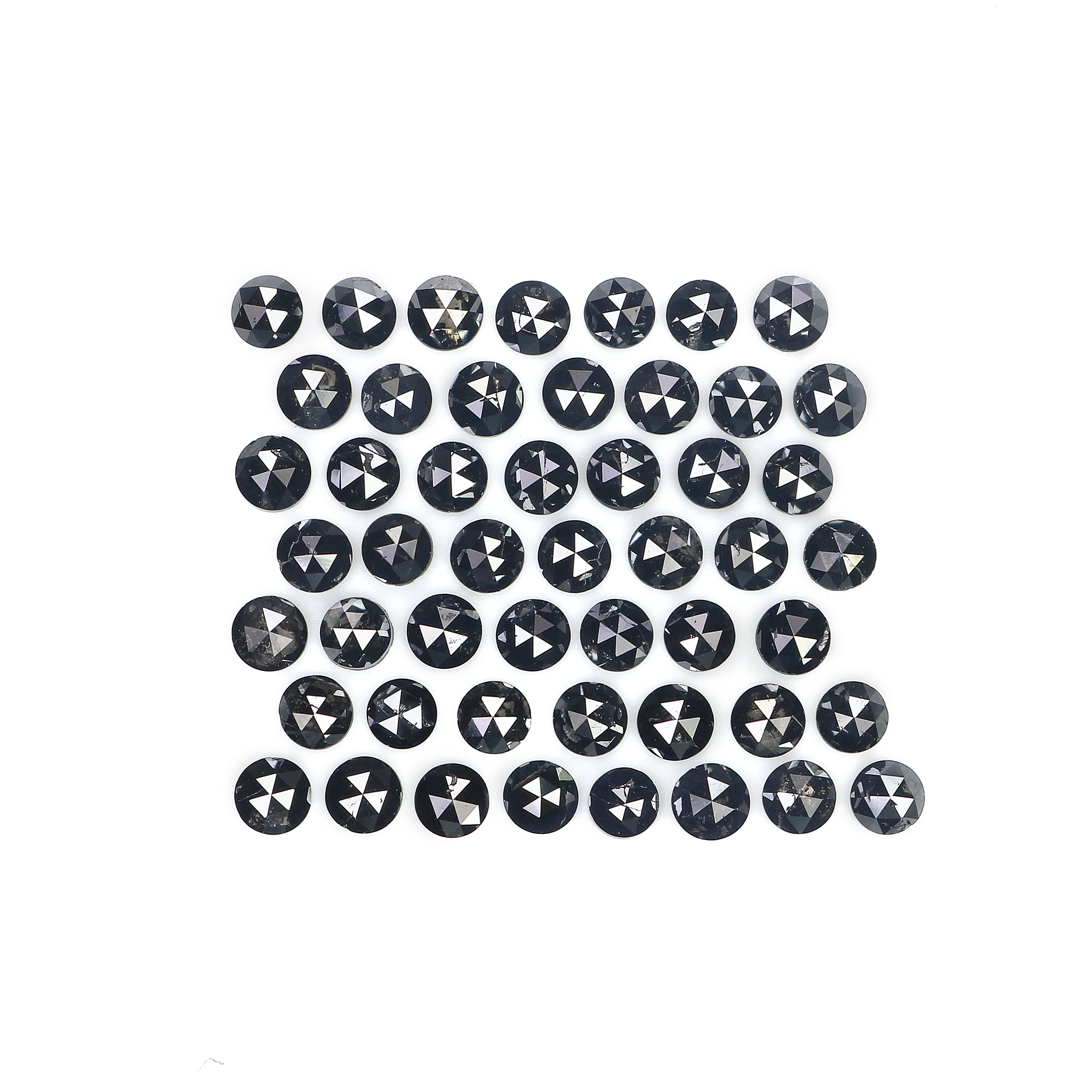 2.80 CT Natural Loose Round Rose Cut Diamond Black Color Round Shape Diamond 2.30 MM Natural Loose Black Color Round Rose Cut Diamond LQ1804