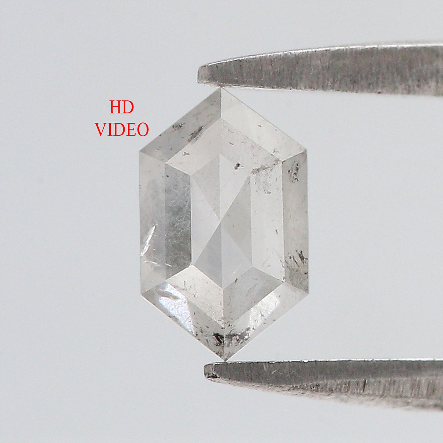 0.88 Ct Natural Loose Hexagon Shape Diamond Grey Hexagon Cut Diamond 7.25 MM Natural Loose Grey Color Diamond Hexagon Rose Cut Diamond QL212