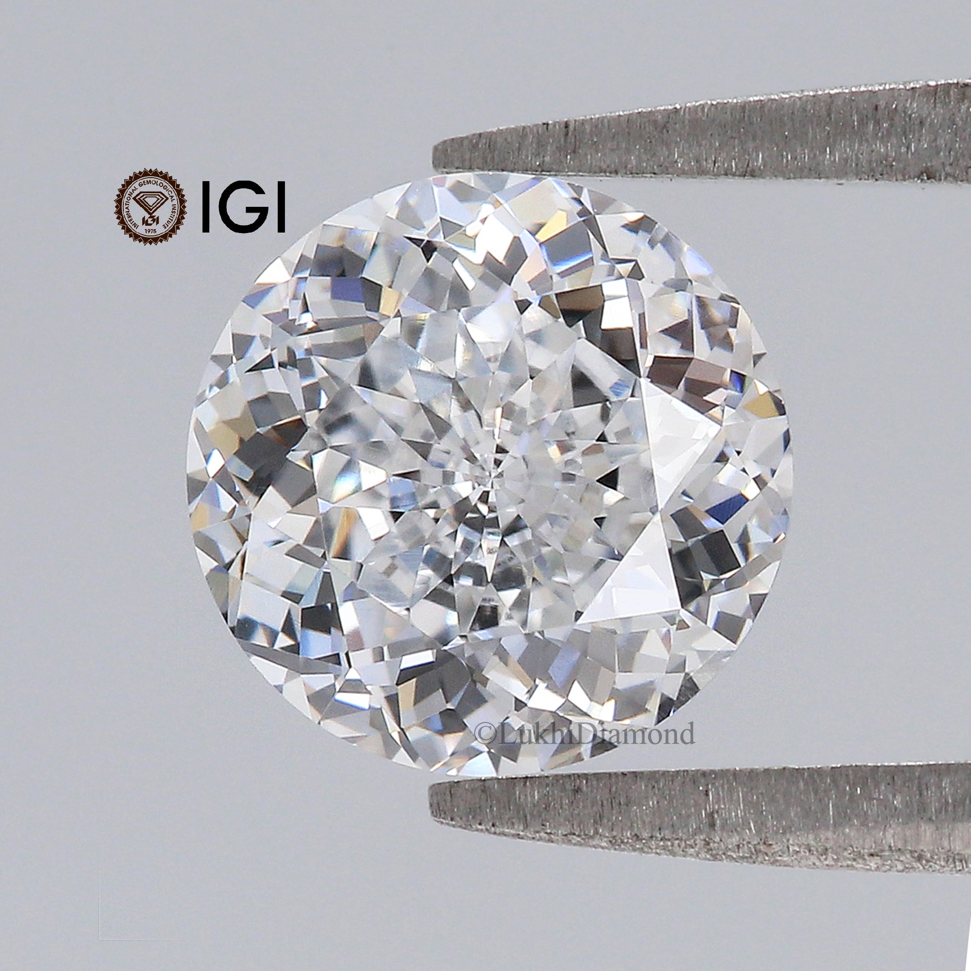 2.14 CT IGI Certified Round Portuguese Cut Diamond White - E Color VVS2 Clarity Lab Grown Lab Created Round Mixed Cut CVD Diamond L3326