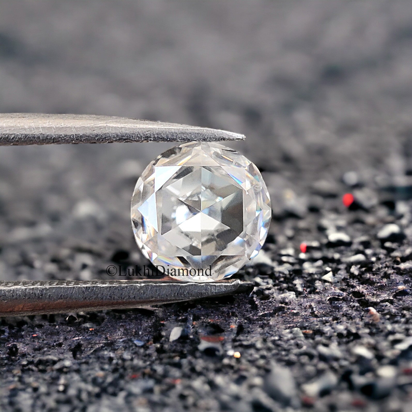 Round Rose Cut Loose White Moissanite Stone 6.5,7,8,9,10,11,12 MM Vintage Antique Handcrafted Eye Clean Moissanite Engagement Gift Ring Q144